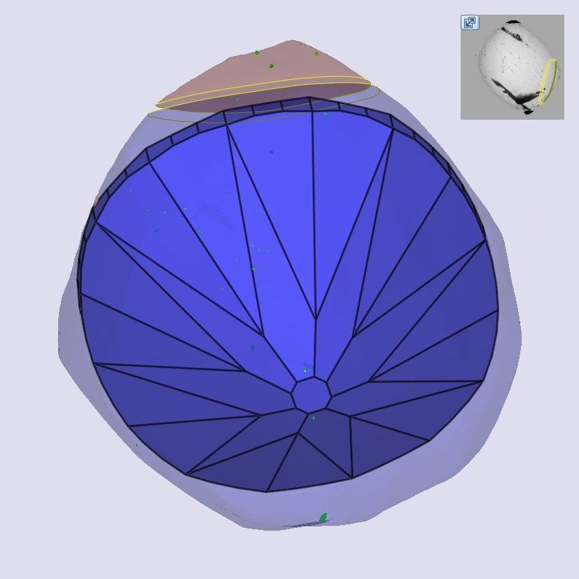 1.38ct | Q-R/VS1 Oval Shape Old Mine Cut Diamond (GIA) - Modern Rustic Diamond