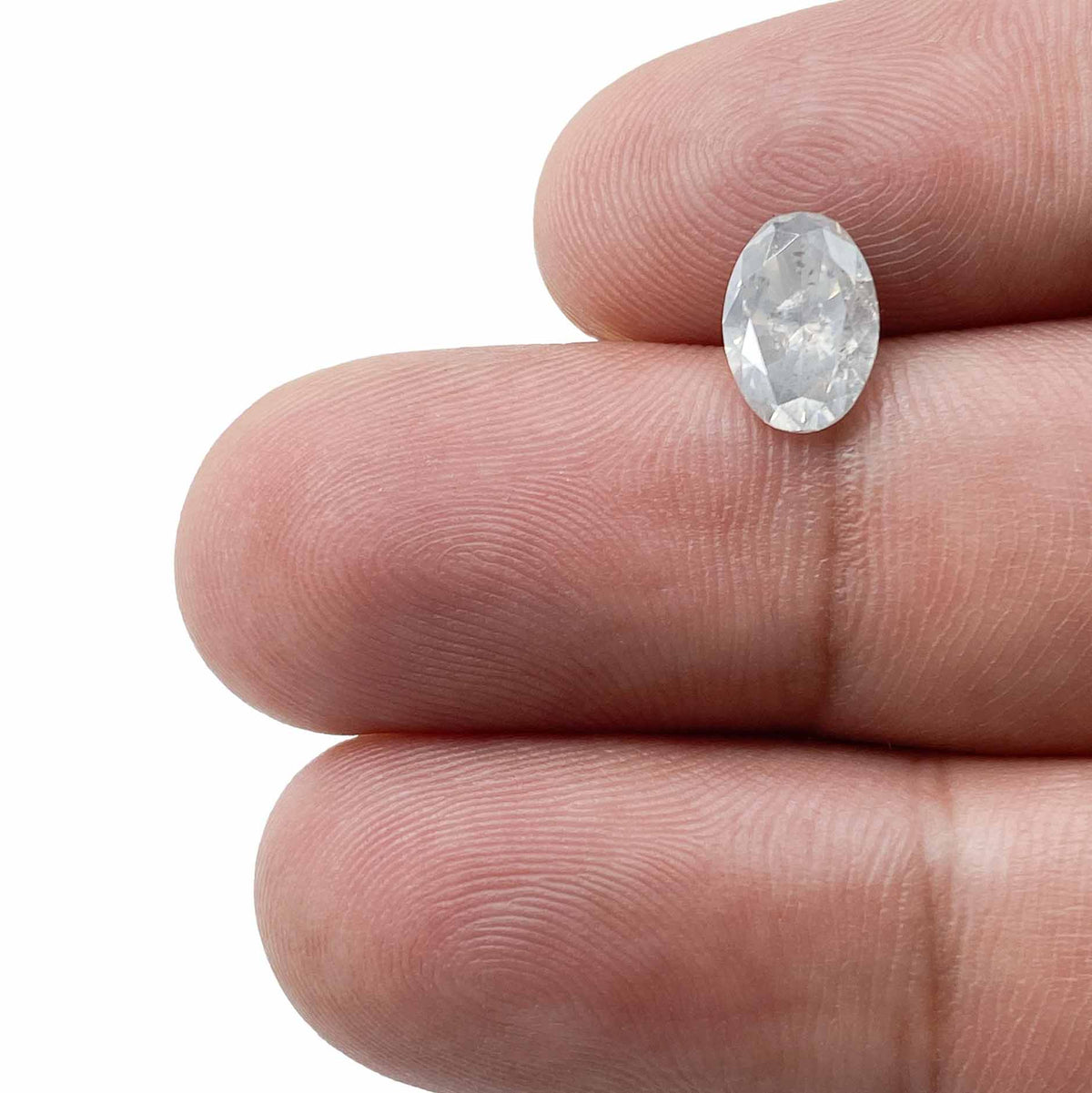 1.38ct | Salt & Pepper Oval Shape Brilliant Cut Diamond - Modern Rustic Diamond