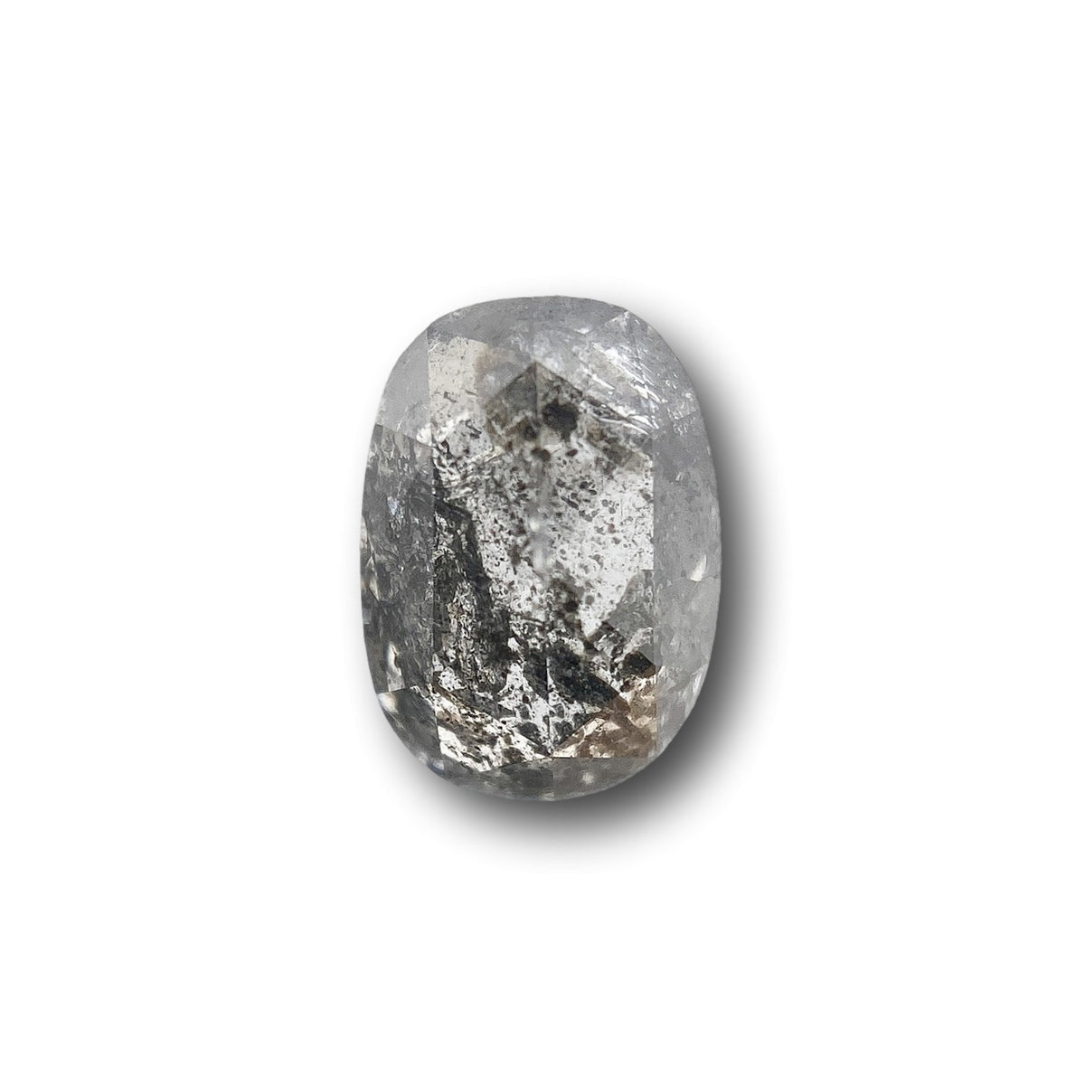 1.00ct | Salt & Pepper Cushion Shape Rose Cut Diamond