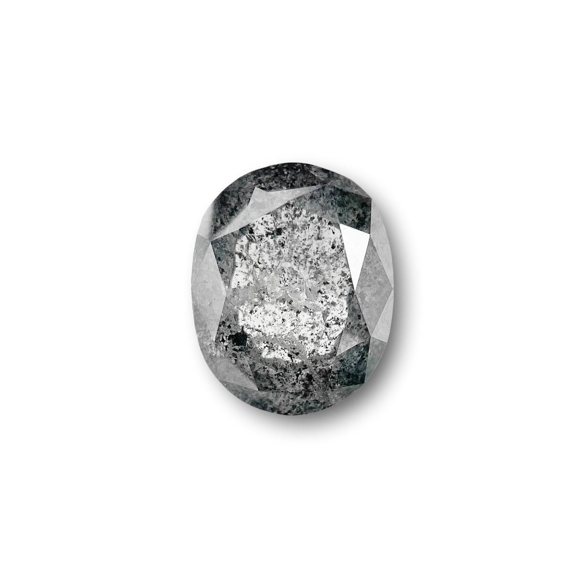 1.24ct | Salt & Pepper Oval Shape Brilliant Cut Diamond