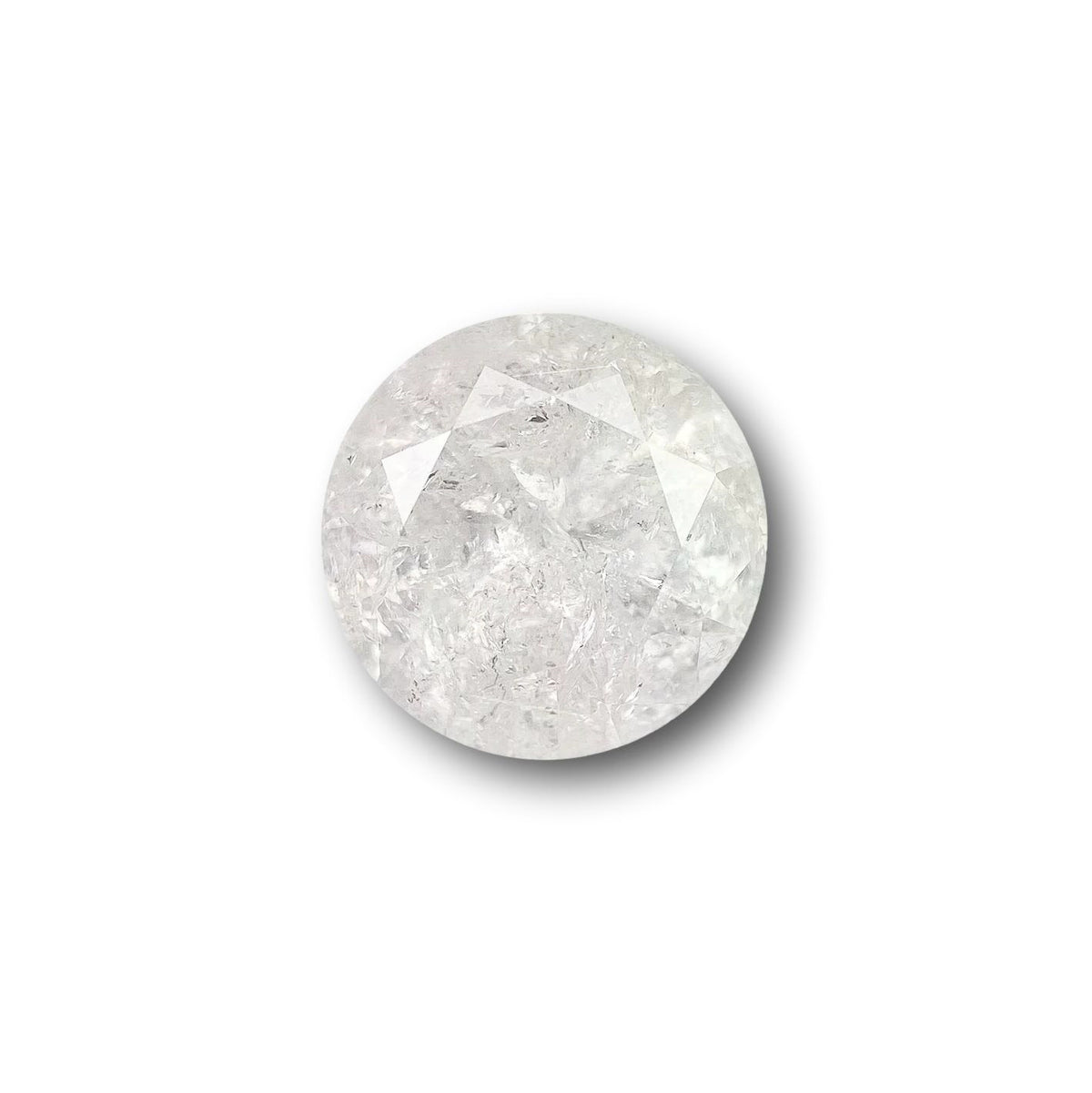 1.39ct | Salt & Pepper Round Shape Brilliant Cut Diamond - Modern Rustic Diamond