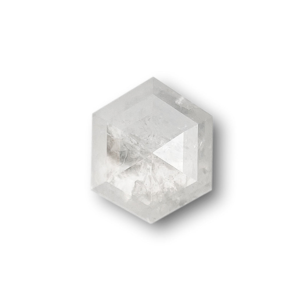 0.82ct | Salt & Pepper Hexagon Shape Rose Cut Diamond