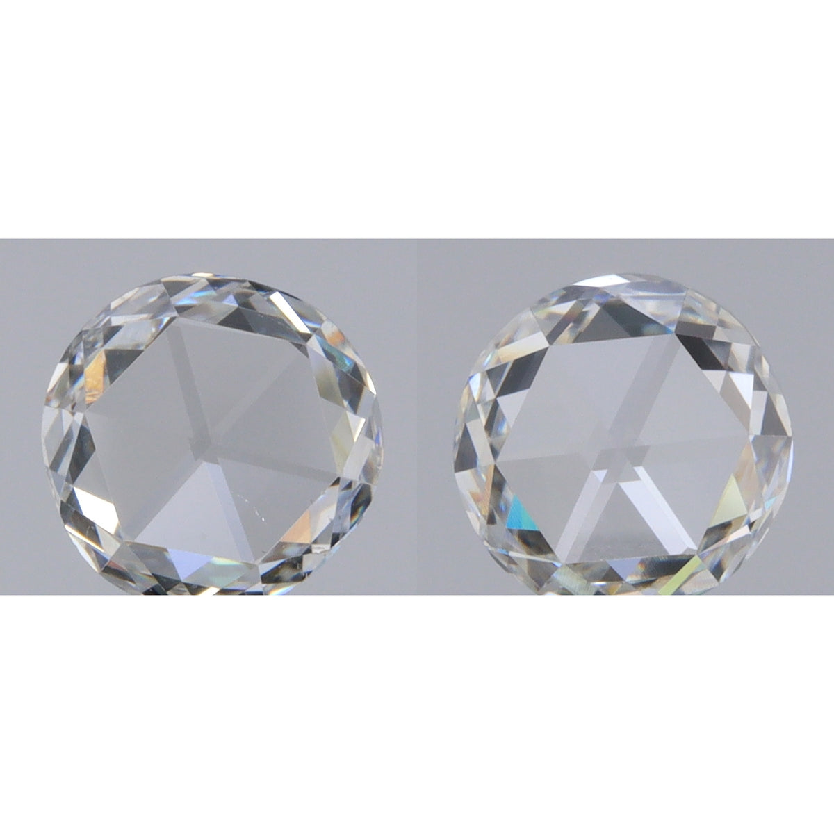 0.88cttw | F-G VS Round Shape Rose Cut Diamond Matched Pair - Modern Rustic Diamond