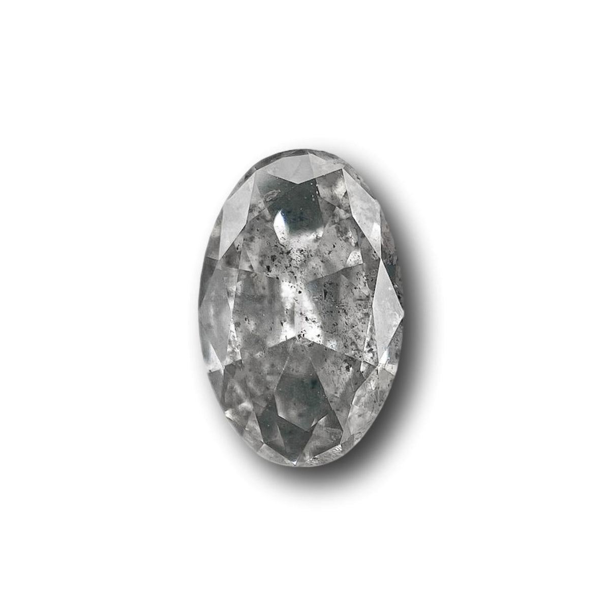 0.71ct | Salt & Pepper Oval Shape Brilliant Cut Diamond