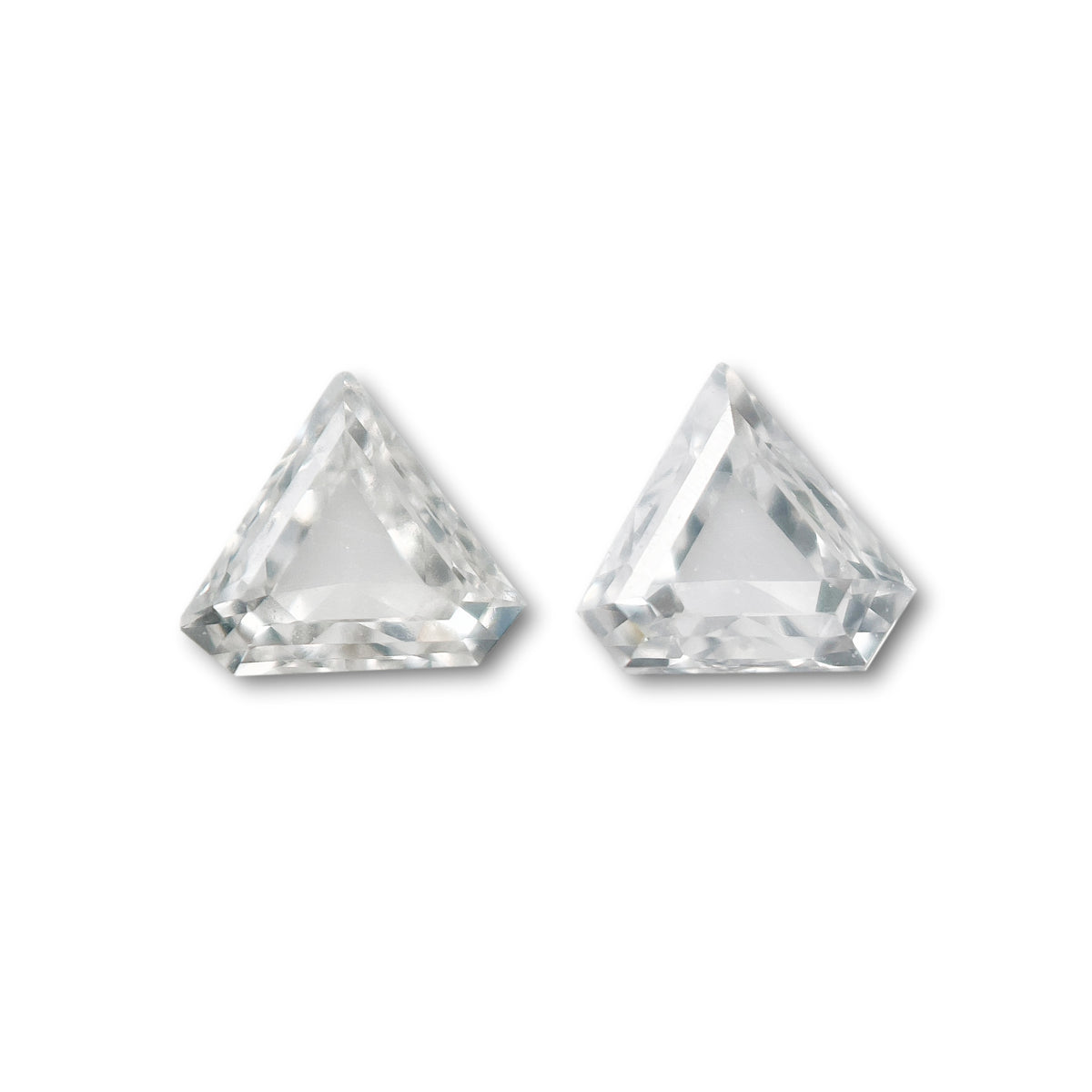 0.14cttw | F-G VS Shield Shape Step Cut Diamond Matched Pair - Modern Rustic Diamond