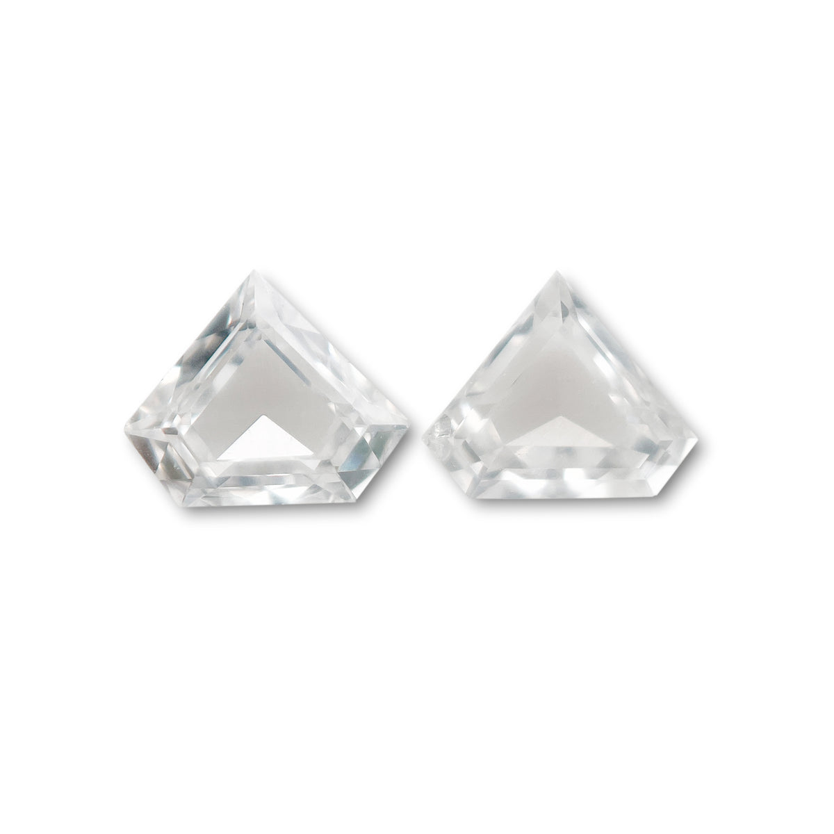 0.17cttw | G-H VS Shield Shape Step Cut Diamond Matched Pair - Modern Rustic Diamond