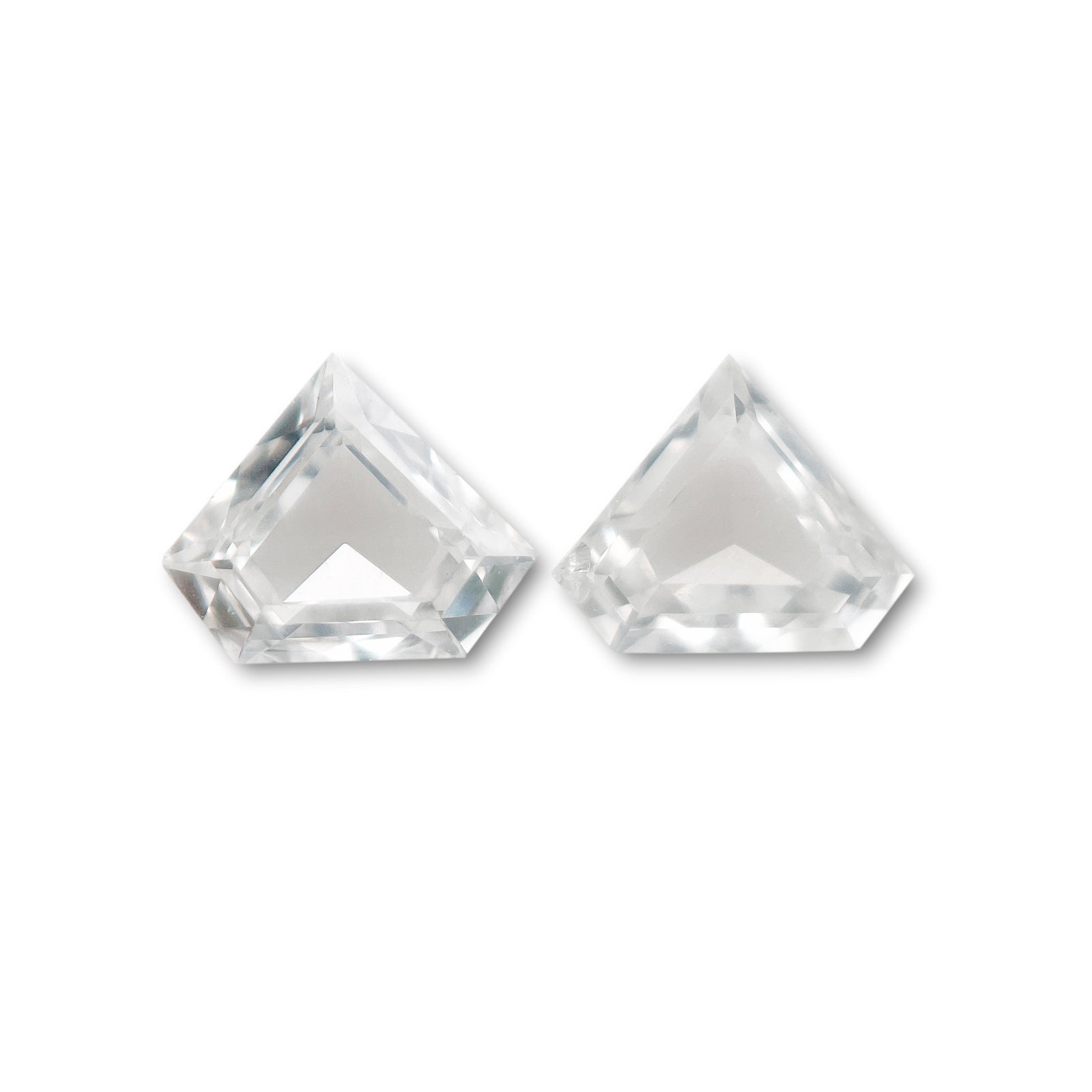 0.17cttw | G-H VS Shield Shape Step Cut Diamond Matched Pair - Modern Rustic Diamond