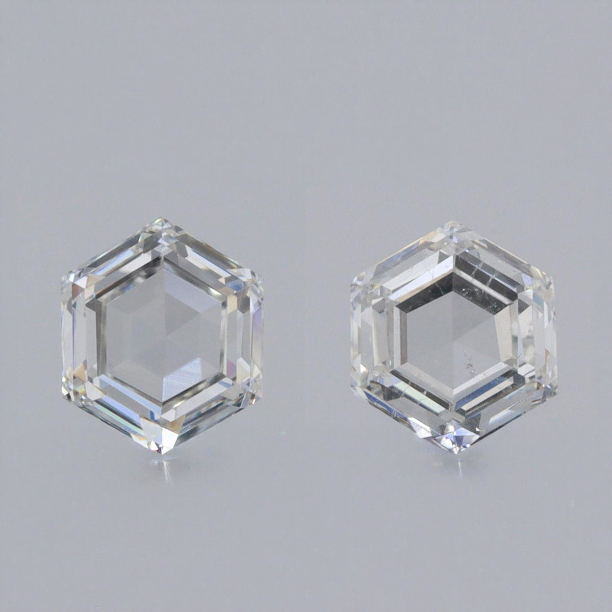 0.54cttw | F-G VS-SI Hexagon Shape Step Cut Diamond Matched Pair