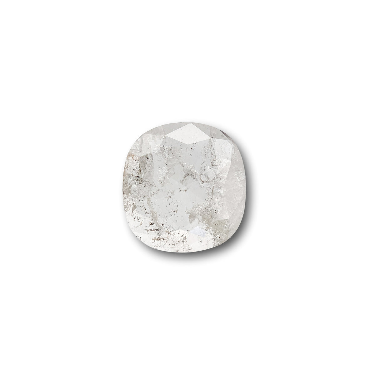 0.99ct | Salt & Pepper Cushion Shape Rose Cut Diamond