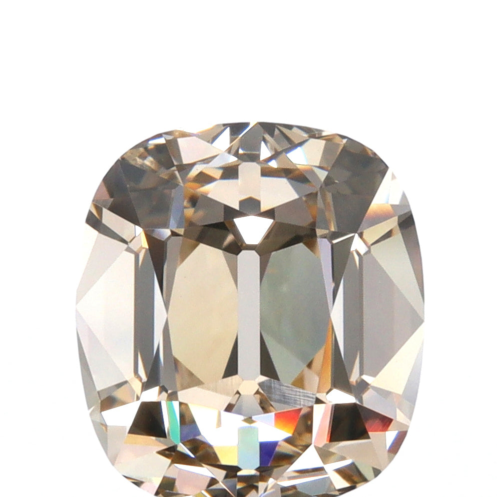 2.67ct | Fancy Light Brownish Yellow VVS1 Cushion Shape Old Mine Cut Diamond (GIA) - Modern Rustic Diamond