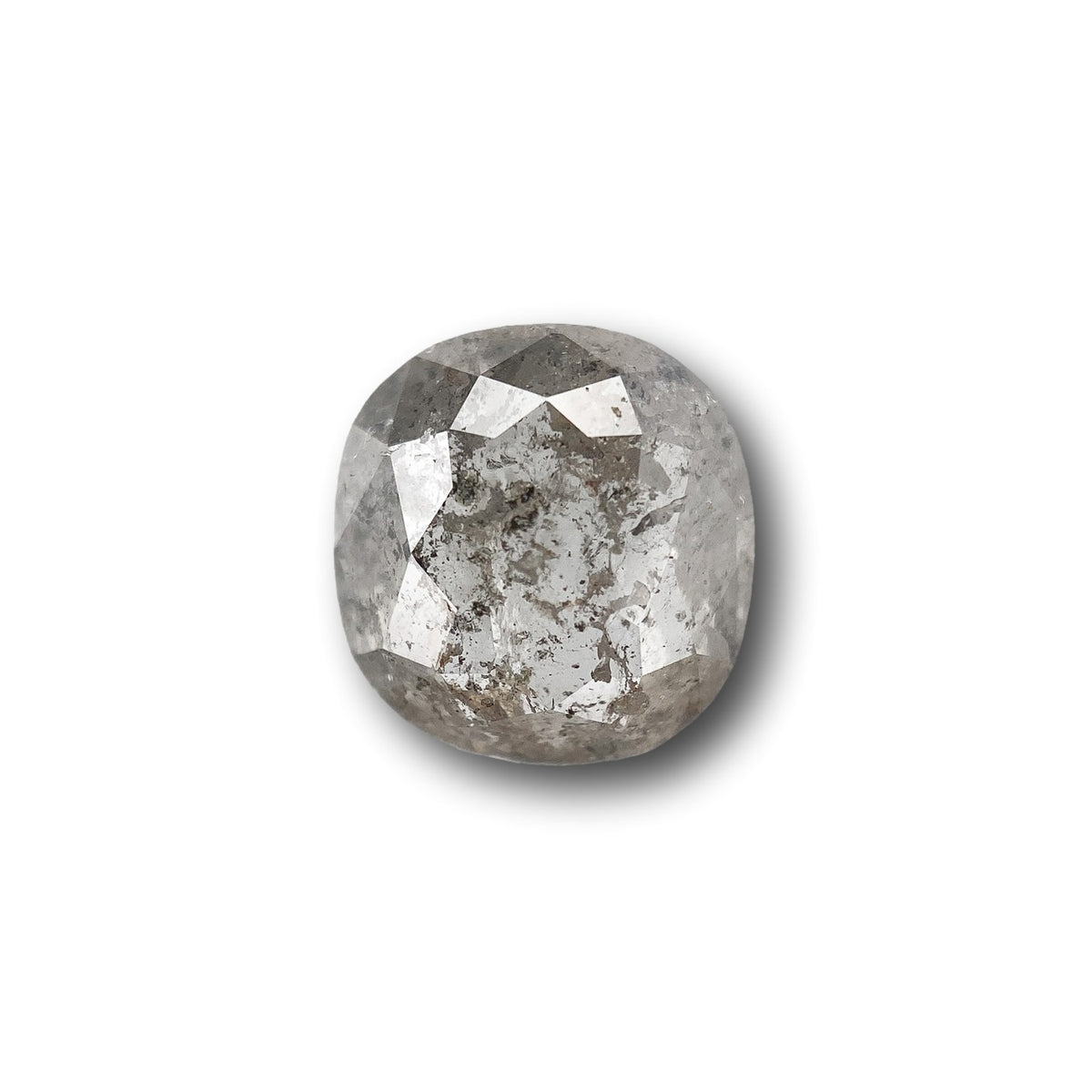 1.51ct | Salt & Pepper Cushion Shape Rose Cut Diamond