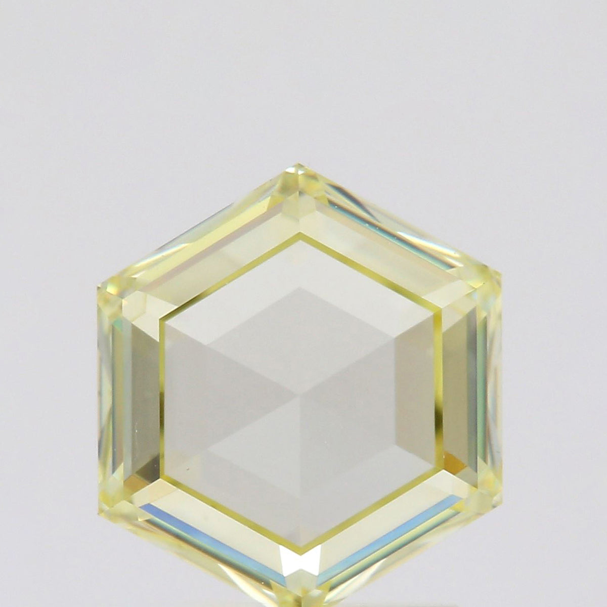 1.27ct | Fancy Light Yellow VS2 Hexagon Shape Step Cut Diamond (GIA) - Modern Rustic Diamond