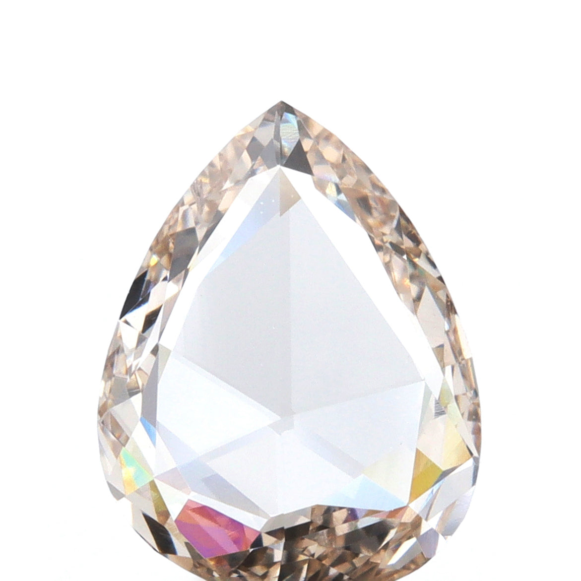0.99ct | Champagne VS Pear Shape Rose Cut Diamond