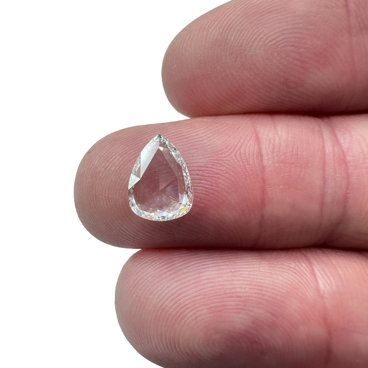 1.40ct | D/VS2 Pear Shape Rose Cut Diamond (GIA) - Modern Rustic Diamond