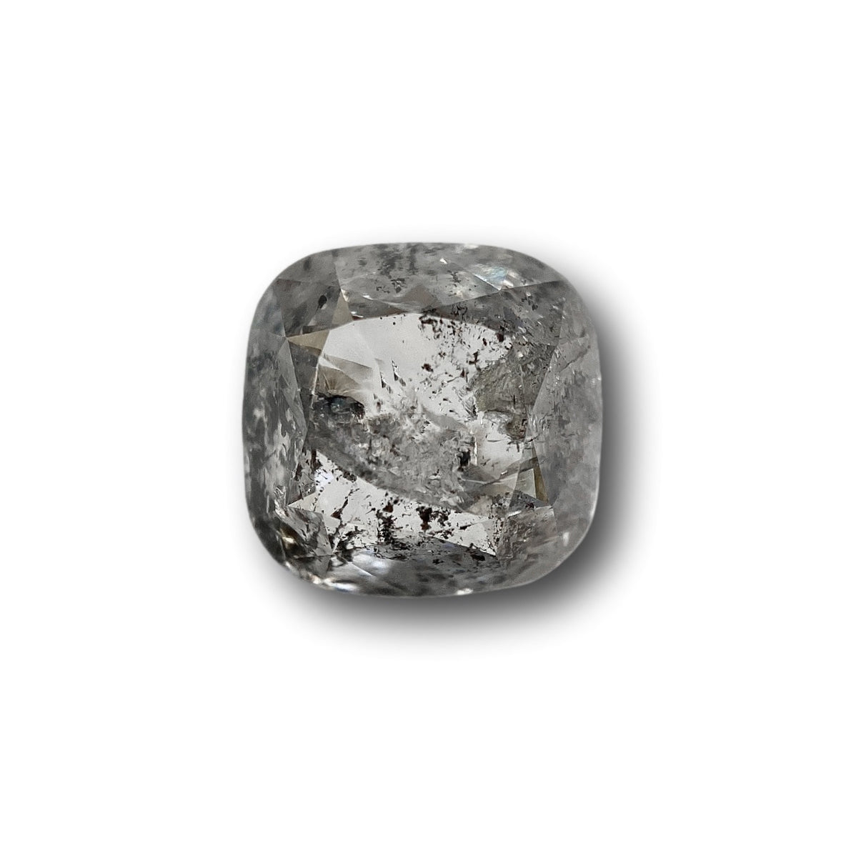 1.29ct | Salt & Pepper Cushion Shape Rose Cut Diamond