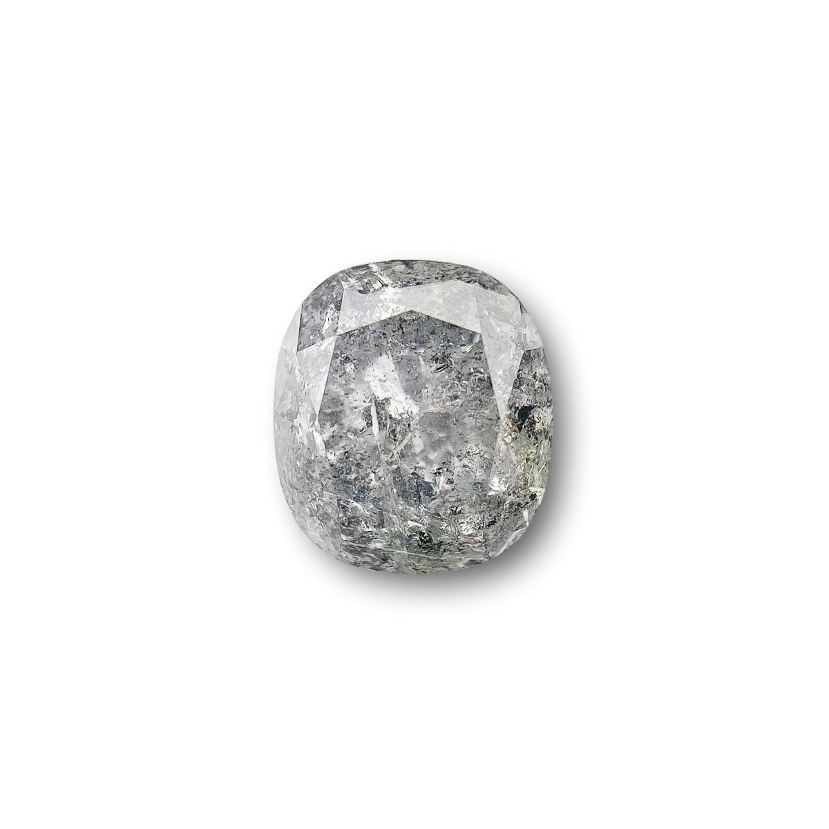 1.41ct | Salt & Pepper Cushion Shape Brilliant Cut Diamond - Modern Rustic Diamond