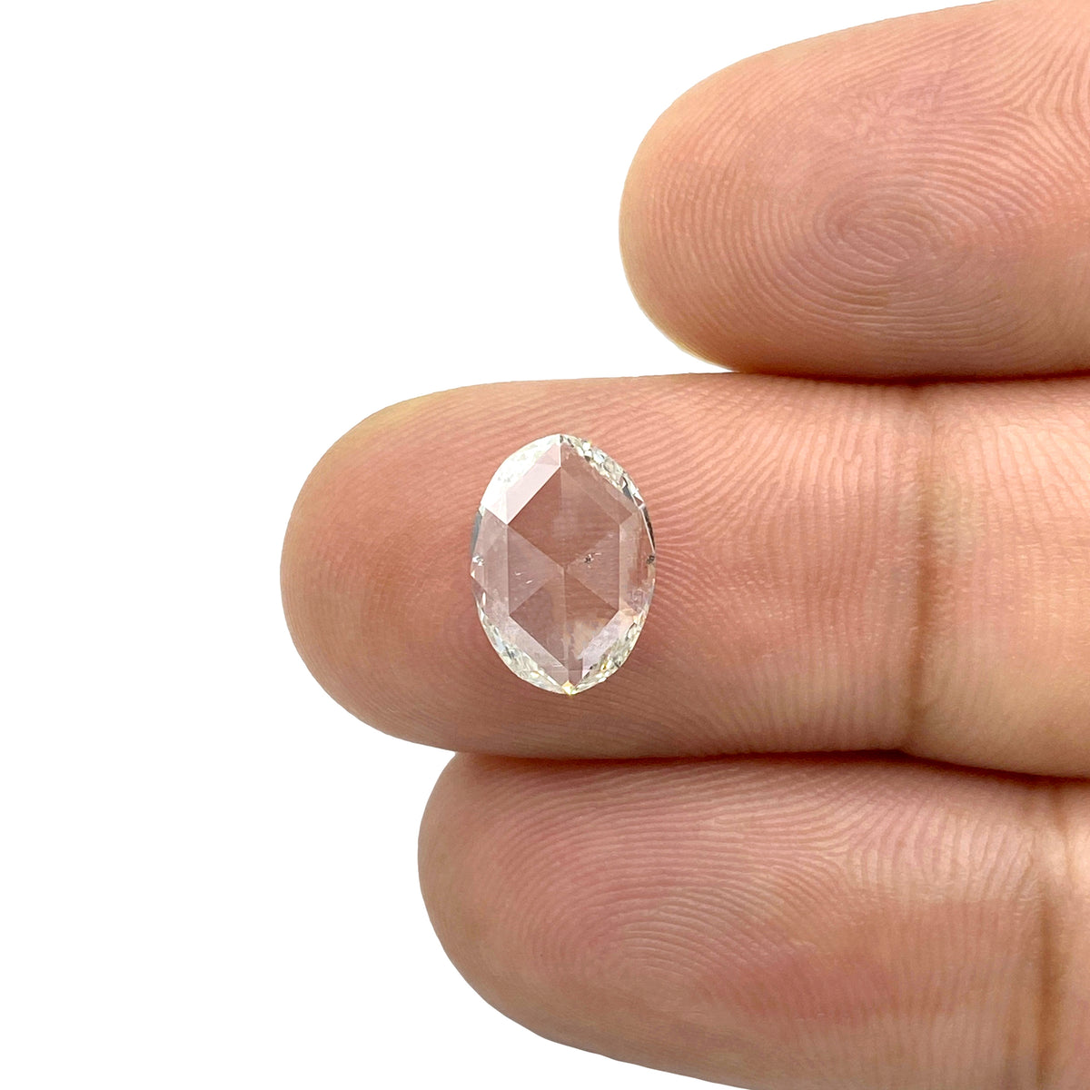 1.42ct | H/SI1 Oval Shape Rose Cut Diamond (IGI) - Modern Rustic Diamond