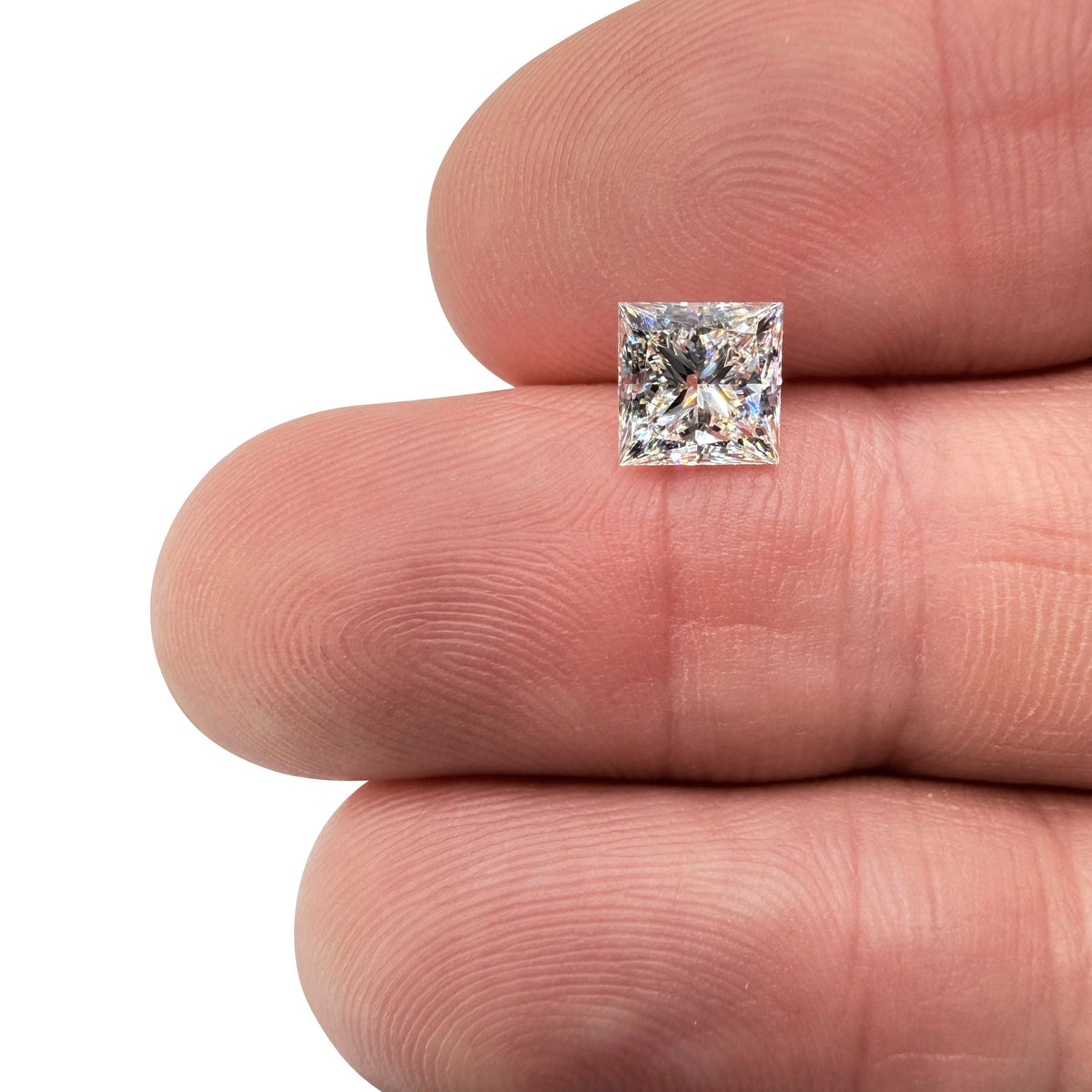 1.42ct | I/VVS1 Princess Shape Brilliant Cut Diamond (GIA) - Modern Rustic Diamond