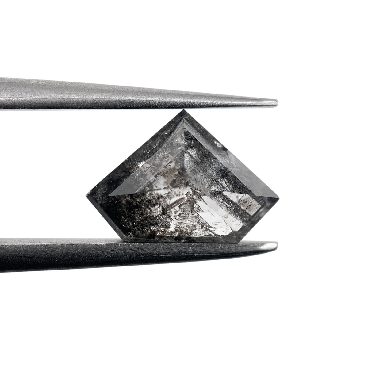 1.42ct | Salt & Pepper Shield Shape Step Cut Diamond - Modern Rustic Diamond