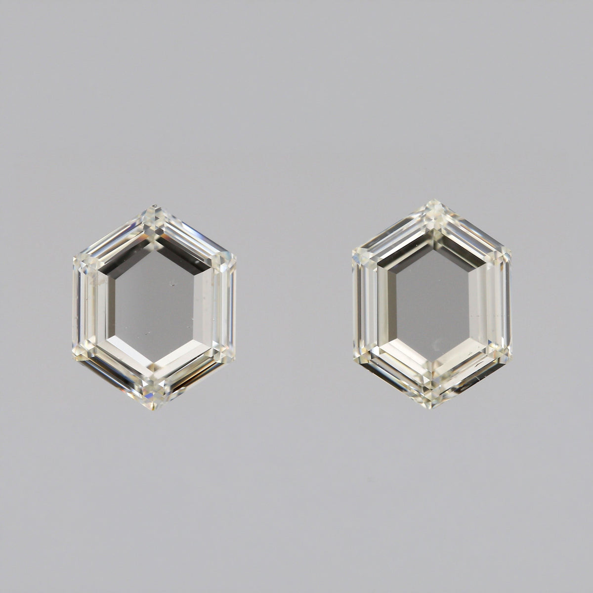 2.00cttw | H VS2 Hexagon Shape Portrait Cut Diamond Matched Pair