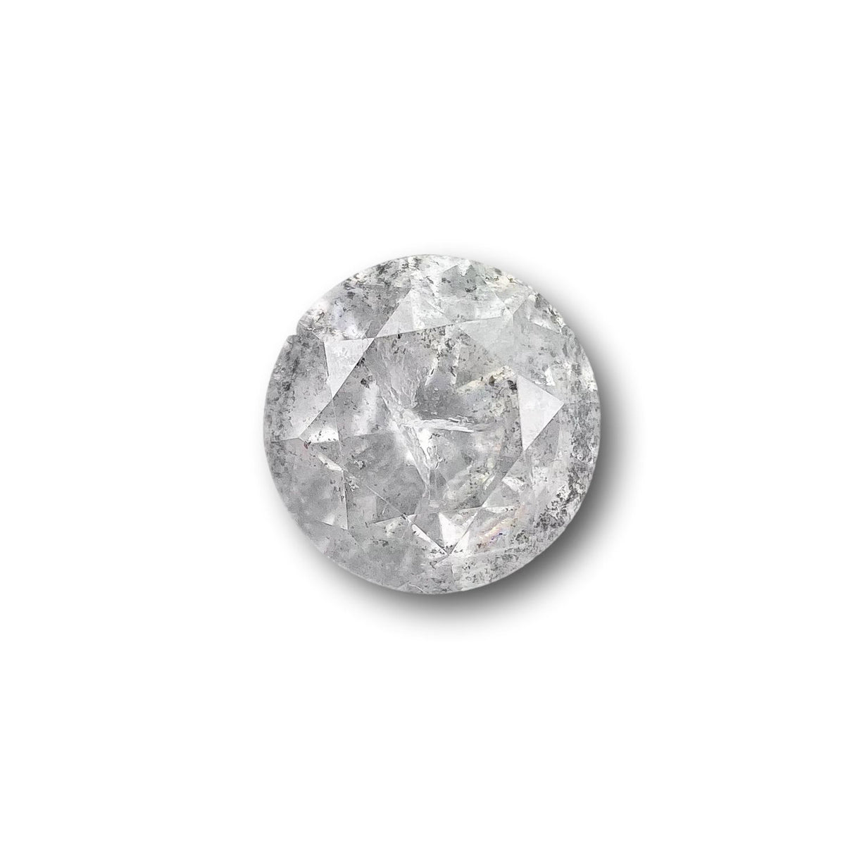 1.07ct | Salt & Pepper Round Shape Brilliant Cut Diamond