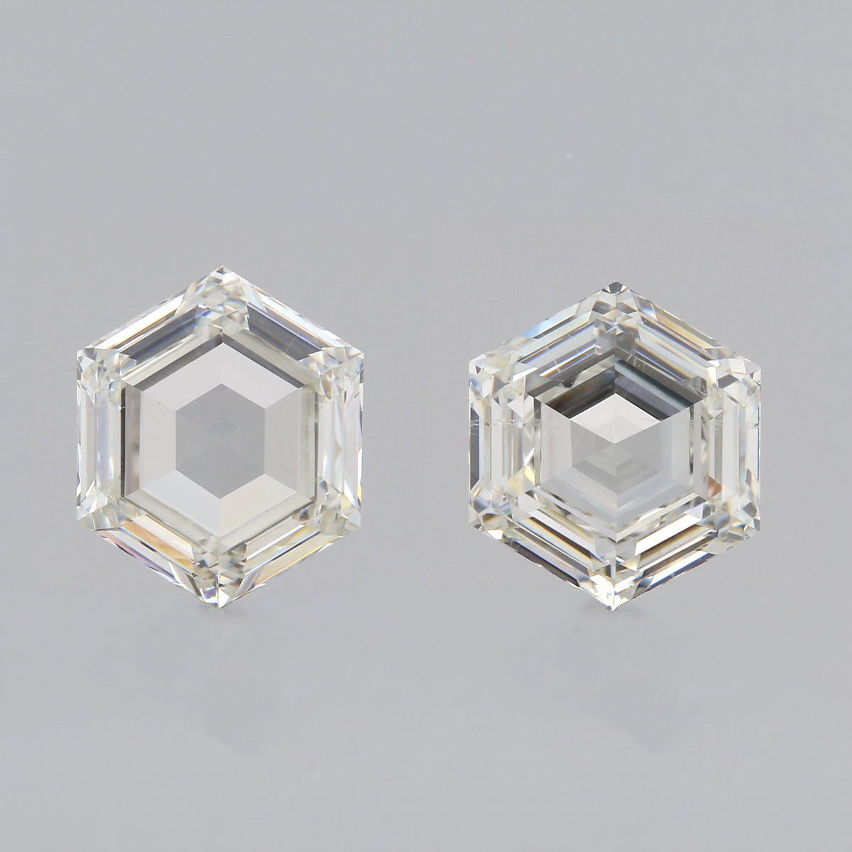 2.08cttw | G VS1 Hexagon Shape Step Cut Diamond Matched Pair