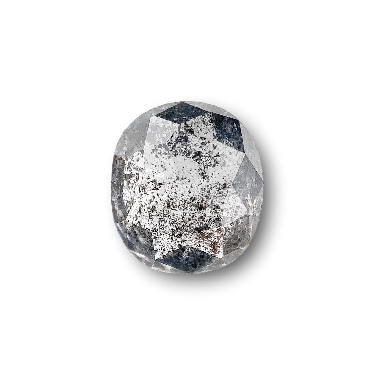 1.01ct | Salt & Pepper Cushion Shape Rose Cut Diamond