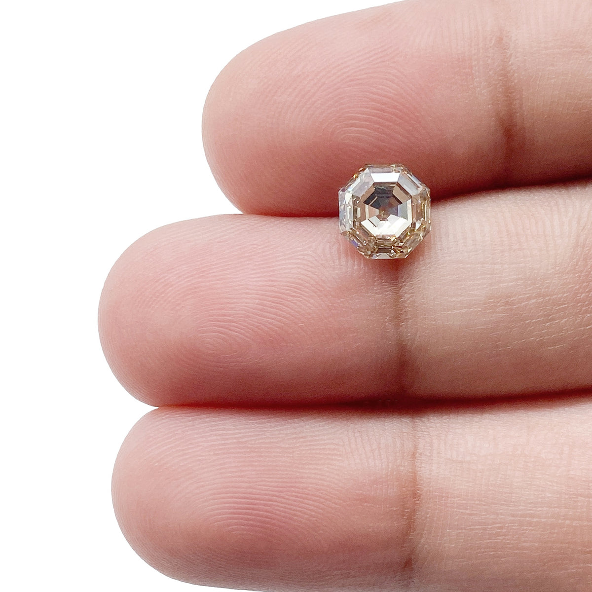 1.44ct | Champagne VVS Octagonal Shape Step Cut Diamond - Modern Rustic Diamond