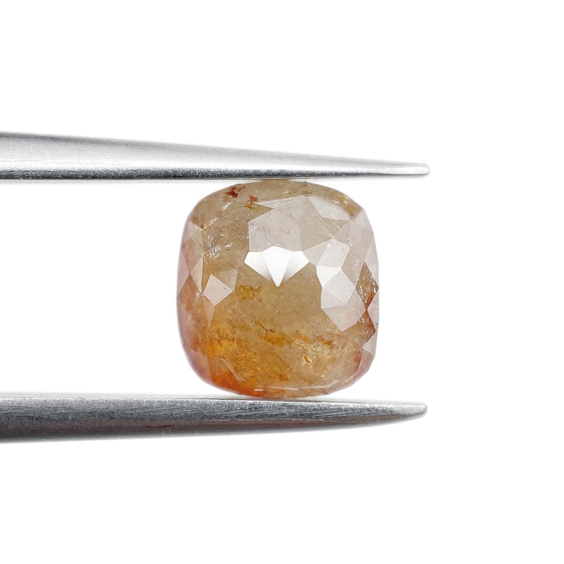 1.44ct | Salt & Pepper Cushion Shape Rose Cut Diamond - Modern Rustic Diamond