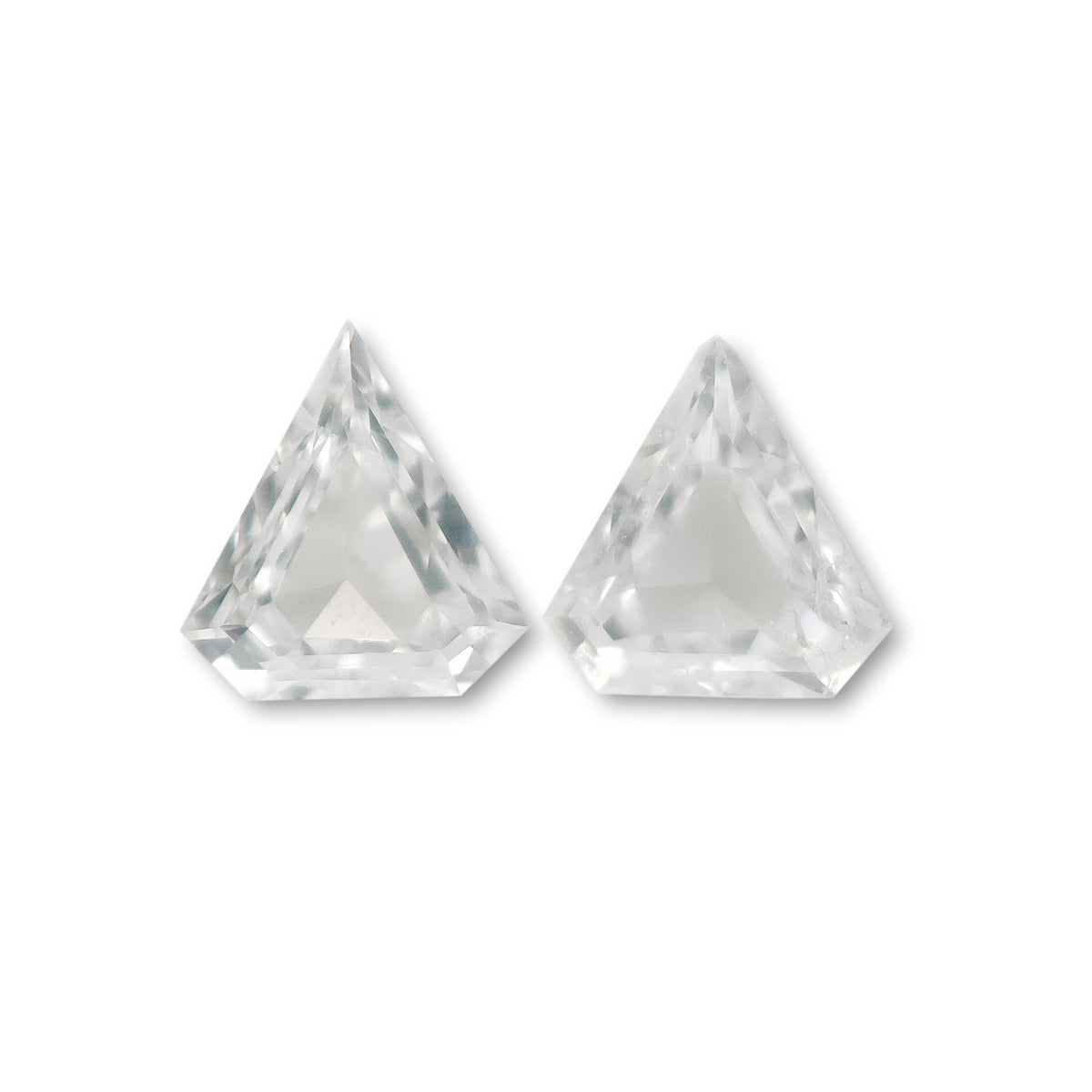 0.14cttw | E-F VS-SI Shield Shape Step Cut Diamond Matched Pair - Modern Rustic Diamond
