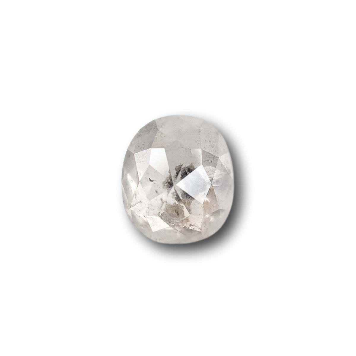 1.33ct | Salt & Pepper Oval Shape Rose Cut Diamond