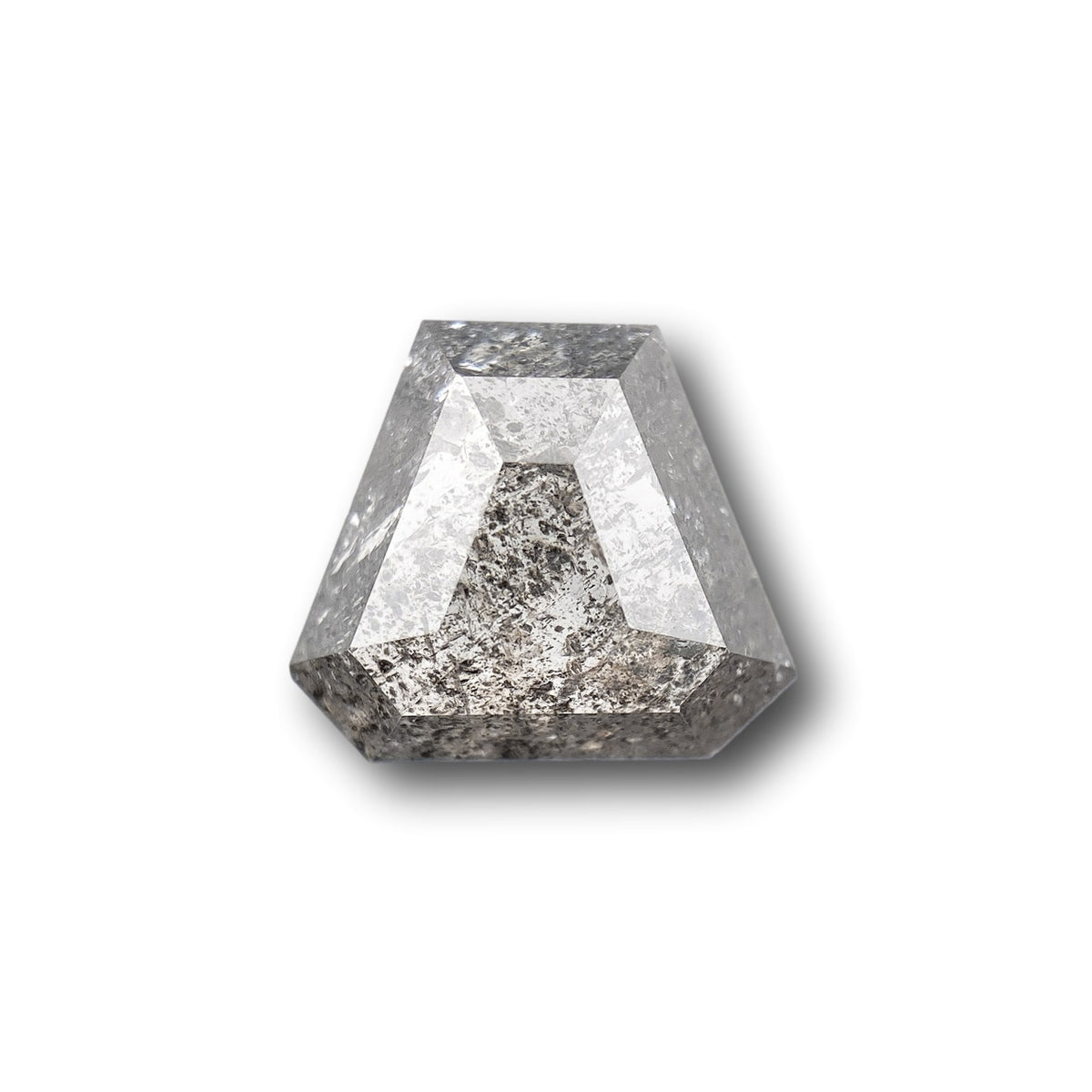 2.52ct | Salt & Pepper Trilliant Shape Rose Cut Diamond