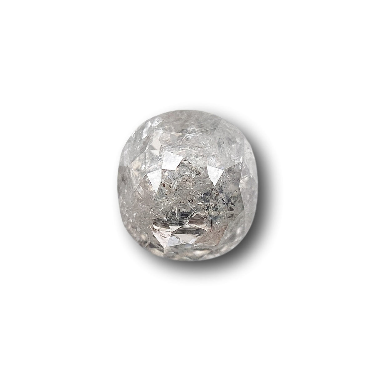 1.12ct | Salt & Pepper Oval Shape Rose Cut Diamond