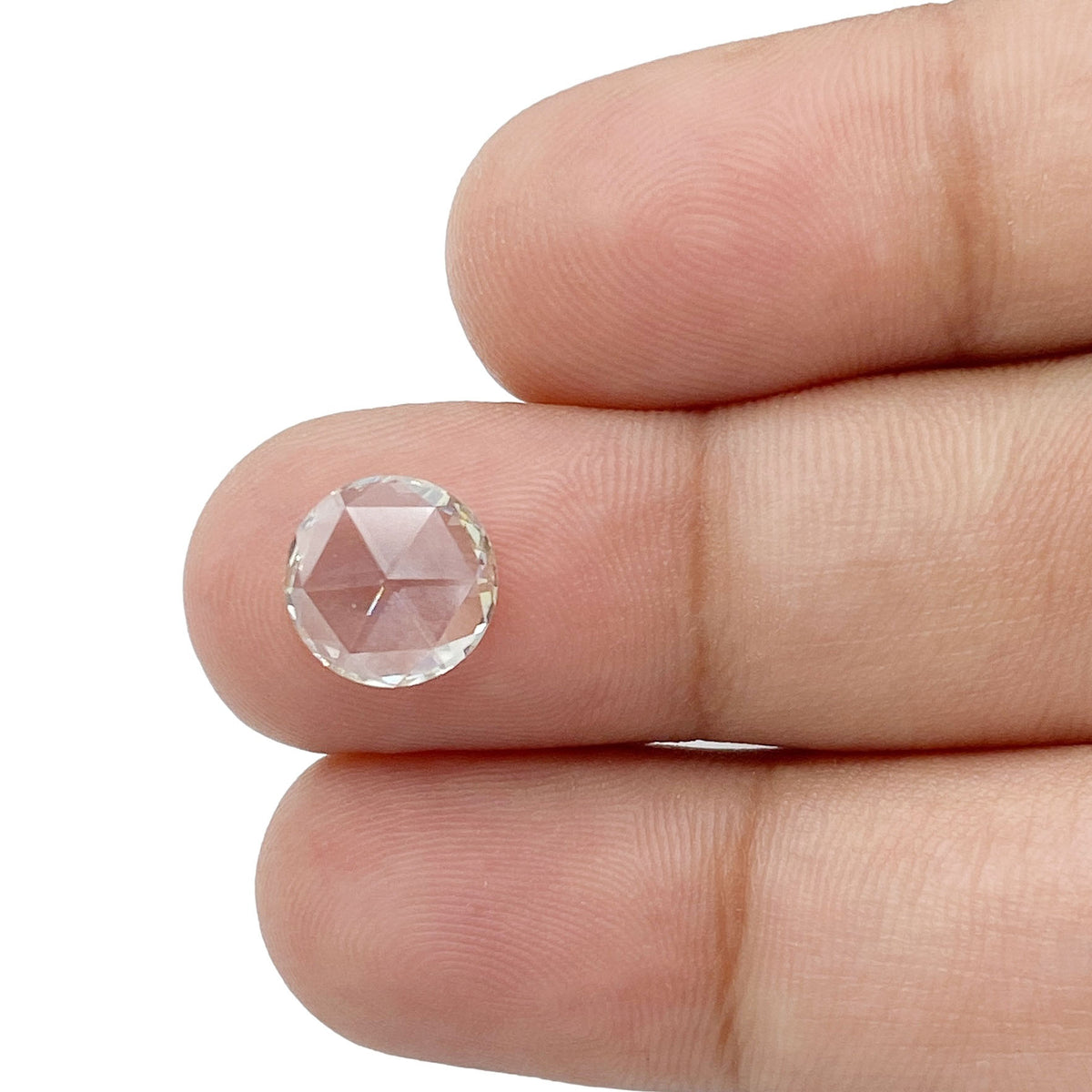 1.46ct | Champagne VS Round Shape Rose Cut Diamond - Modern Rustic Diamond
