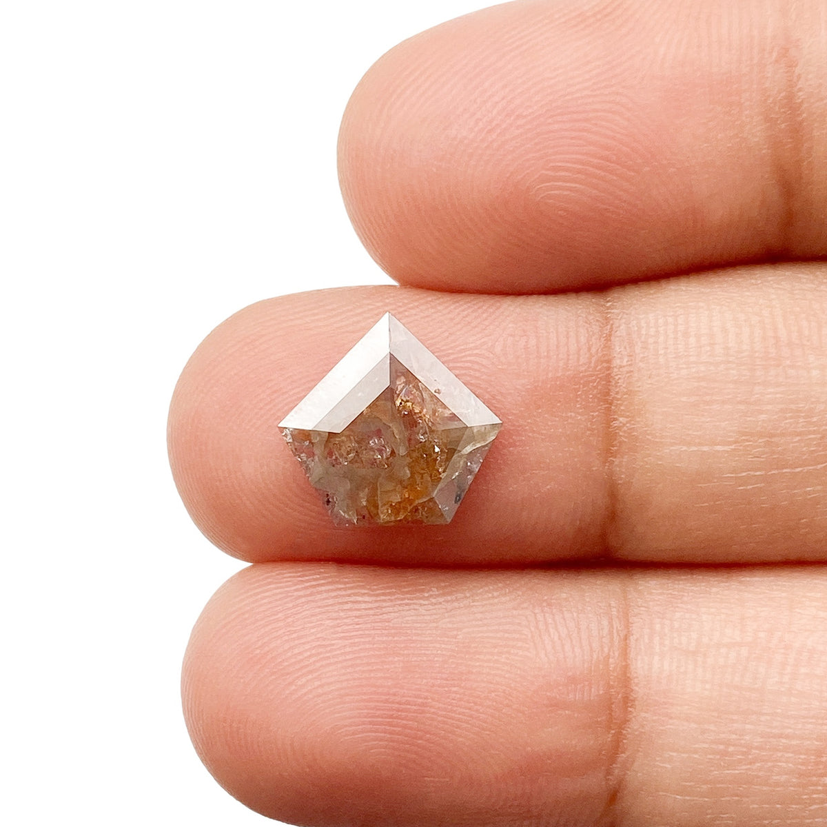 1.46ct | Rustic  Shield Shape Rose Cut Diamond - Modern Rustic Diamond