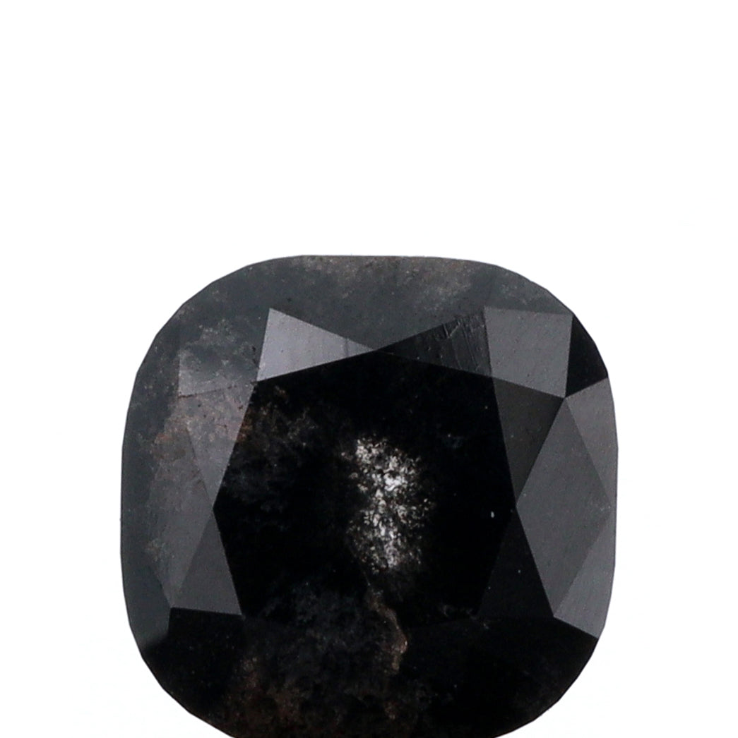 1.46ct | Salt & Pepper Cushion Shape Brilliant Cut Diamond - Modern Rustic Diamond