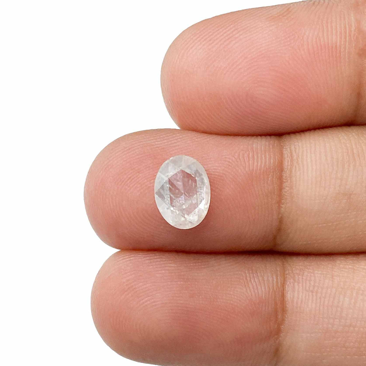 1.46ct | Salt & Pepper Oval Shape Rose Cut Diamond - Modern Rustic Diamond