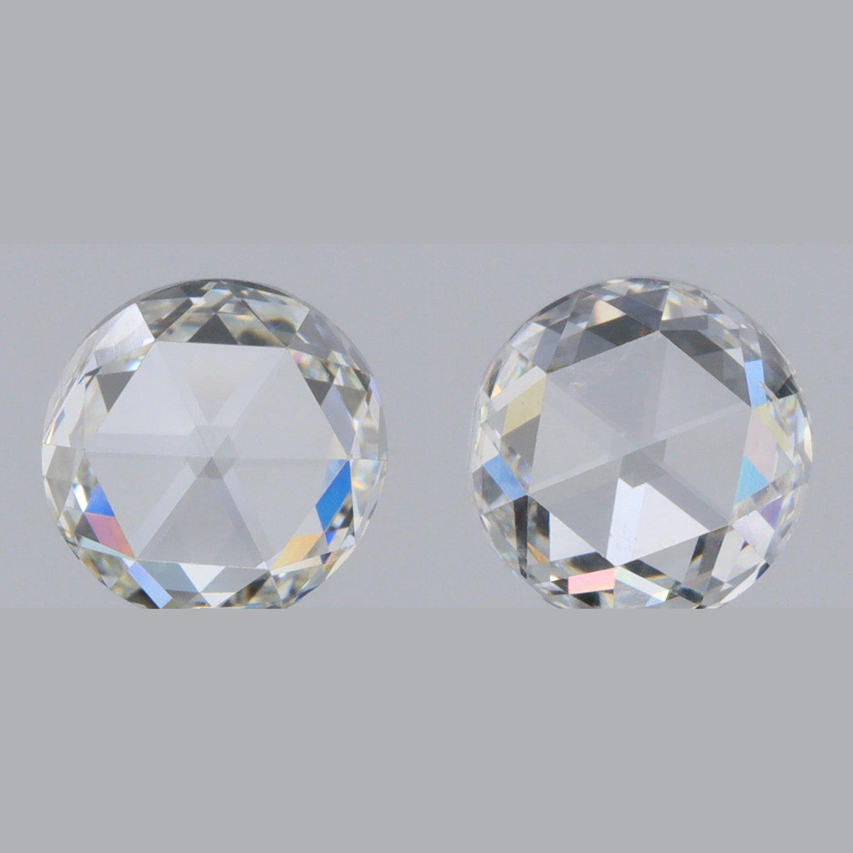 0.97cttw | F-G VS-SI Round Shape Rose Cut Diamond Matched Pair
