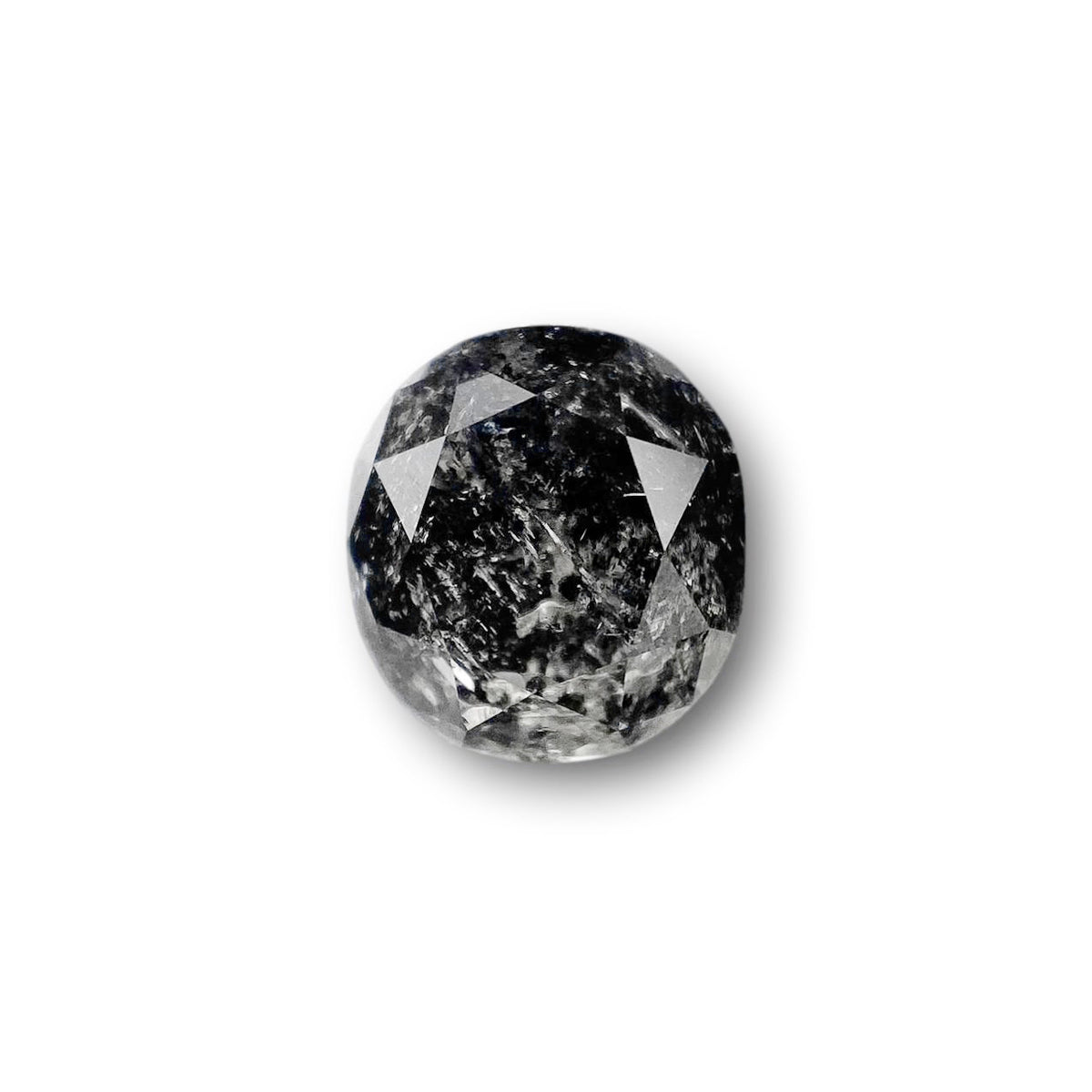 1.47ct | Salt & Pepper Oval Shape Brilliant Cut Diamond - Modern Rustic Diamond