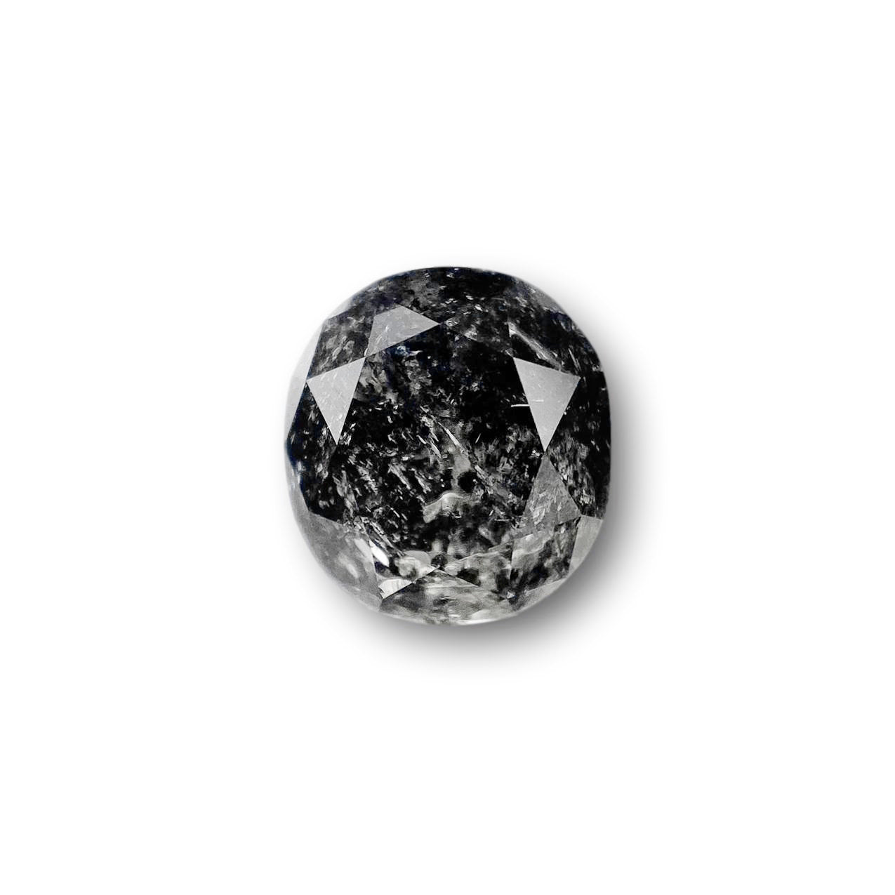 1.47ct | Salt & Pepper Oval Shape Brilliant Cut Diamond - Modern Rustic Diamond