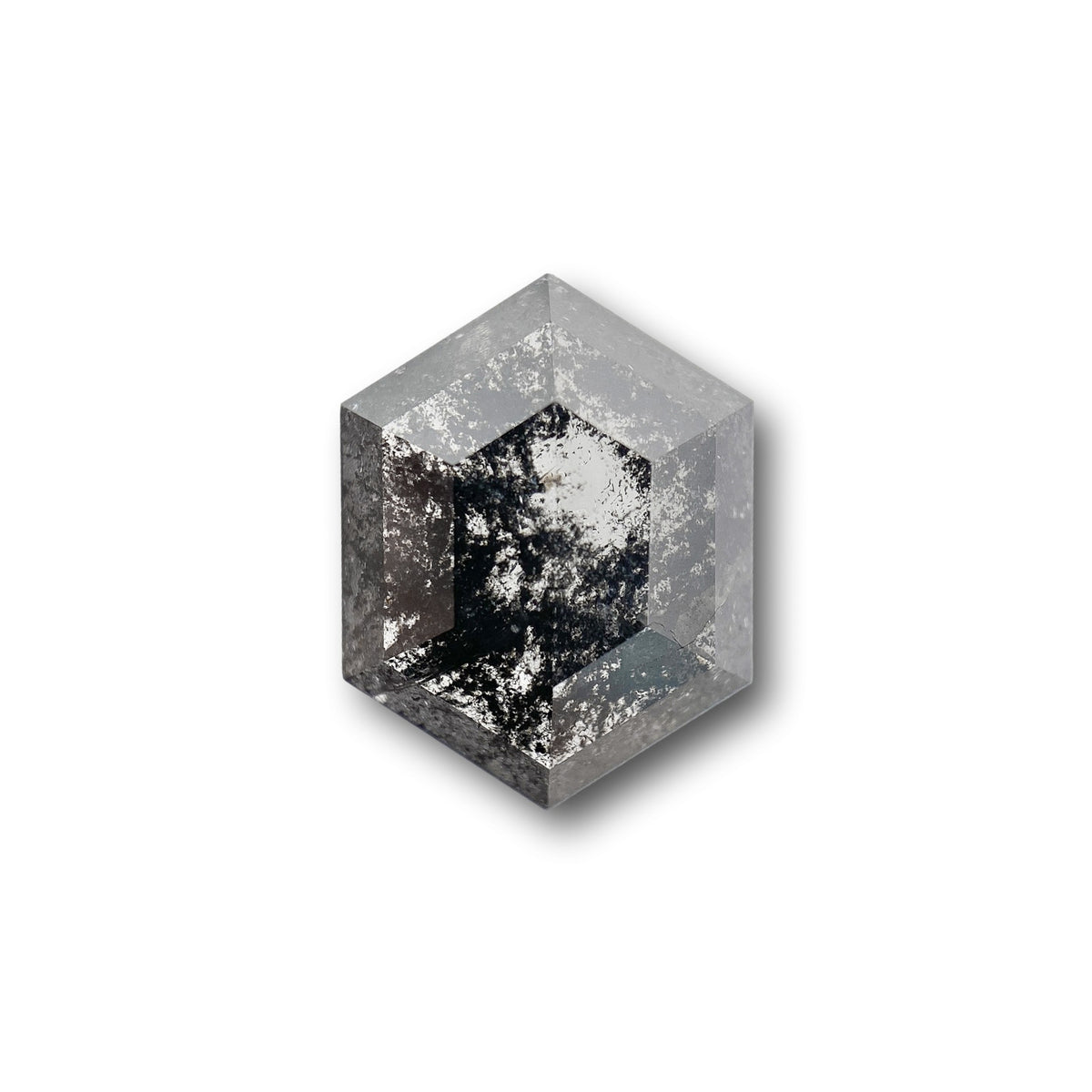 2.91ct | Salt & Pepper Hexagon Shape Step Cut Diamond