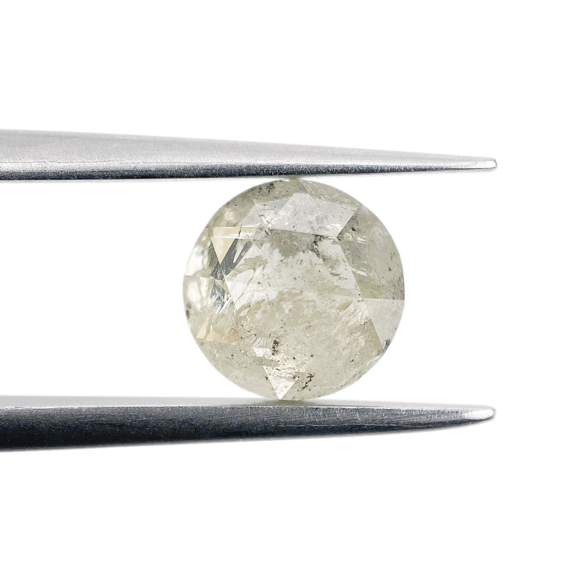 1.48ct | Salt & Pepper Round Shape Rose Cut Diamond - Modern Rustic Diamond