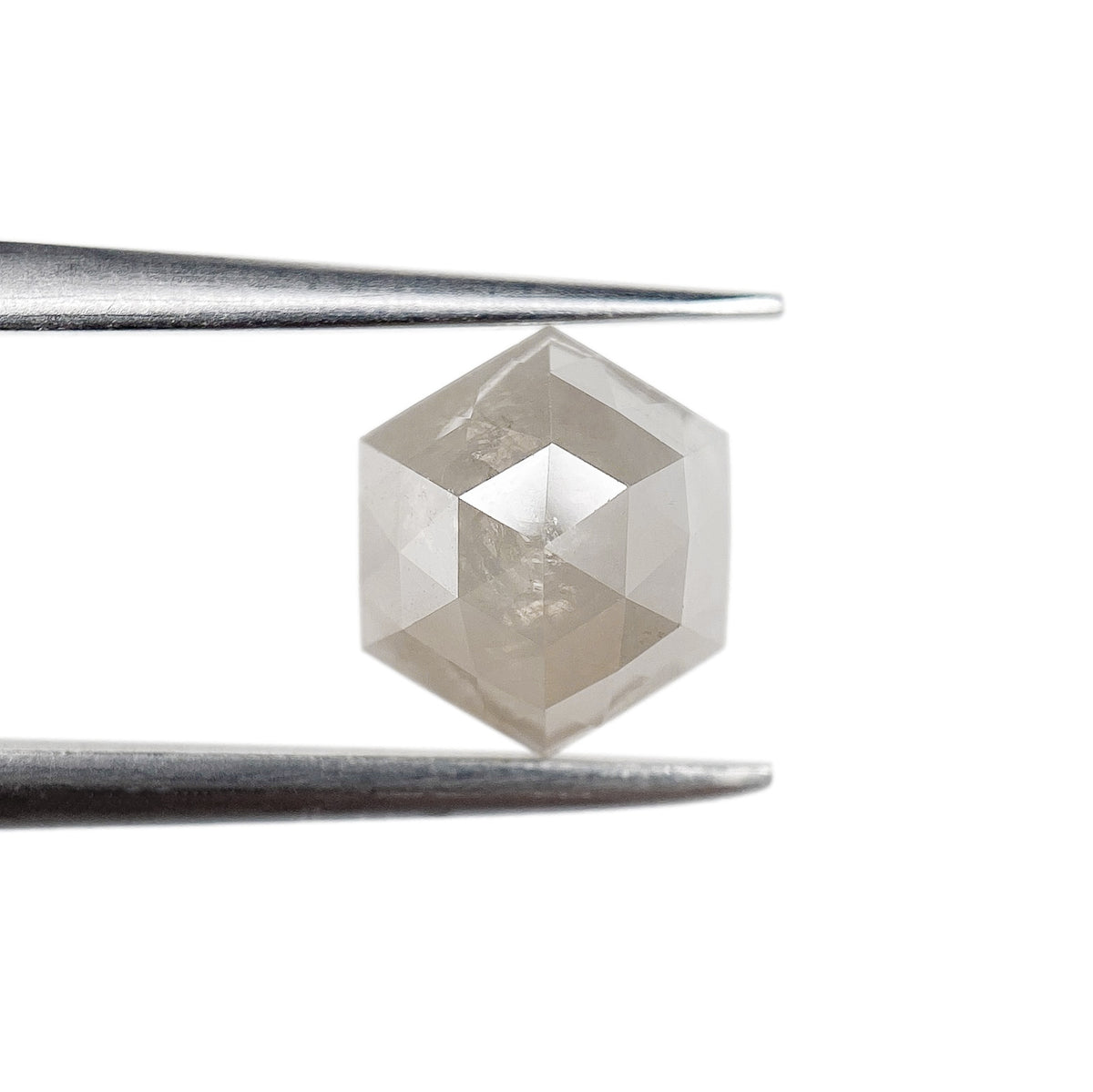 1.48ct | Rustic  Hexagon Shape Rose Cut Diamond - Modern Rustic Diamond