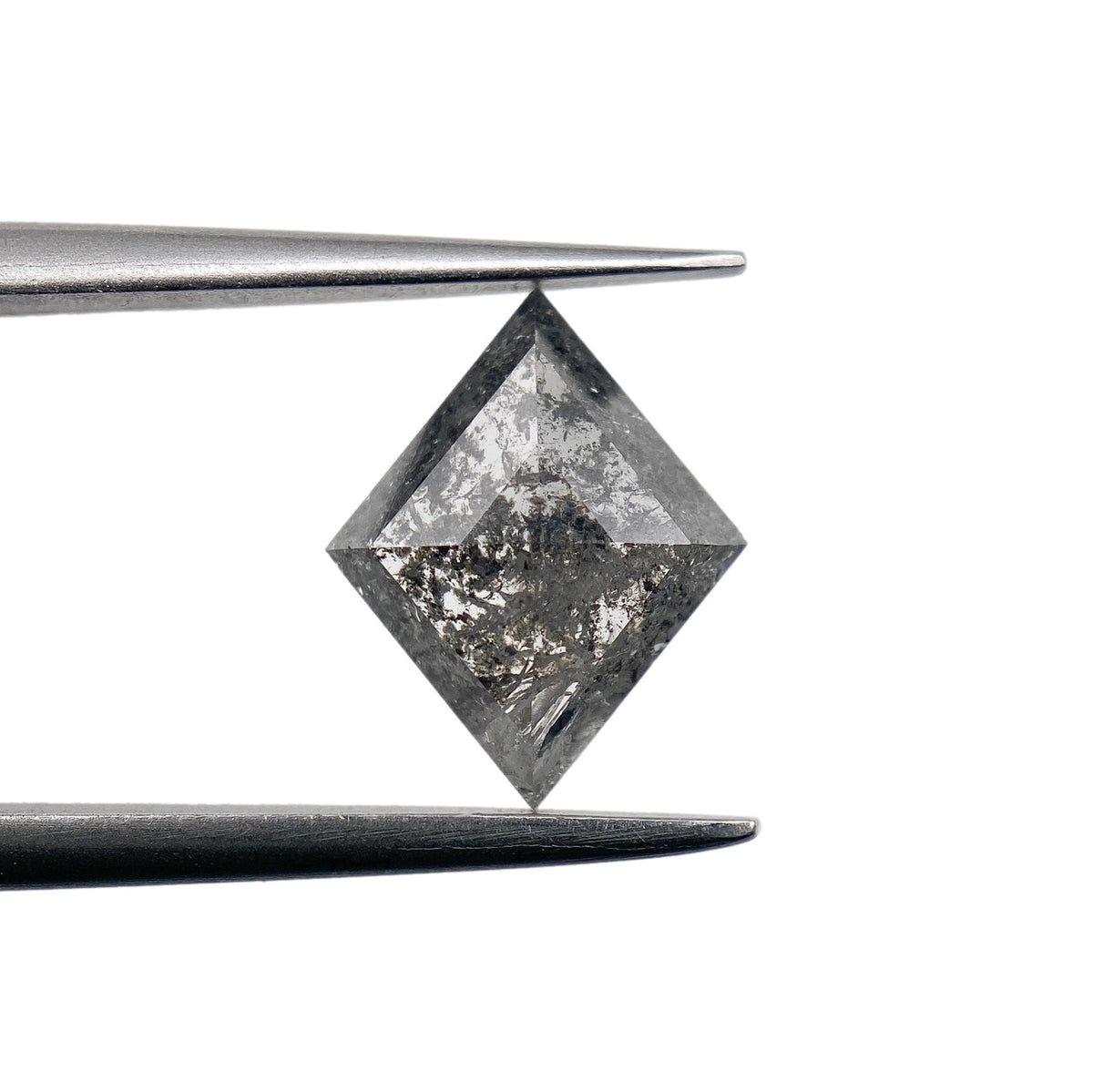 1.48ct | Salt & Pepper Lozenge Shape Rose Cut Diamond - Modern Rustic Diamond