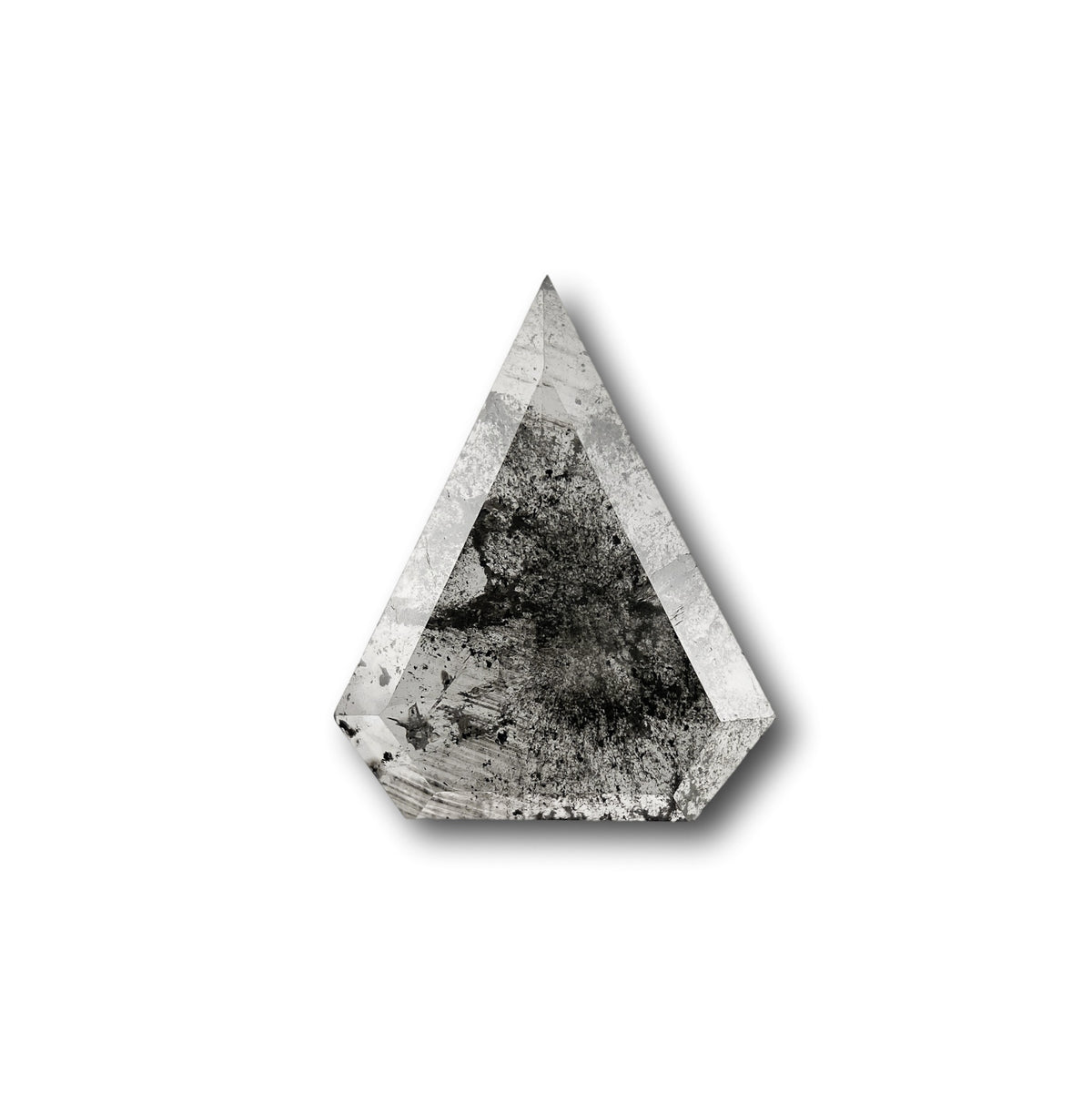 1.23ct | Salt & Pepper Shield Shape Rose Cut Diamond