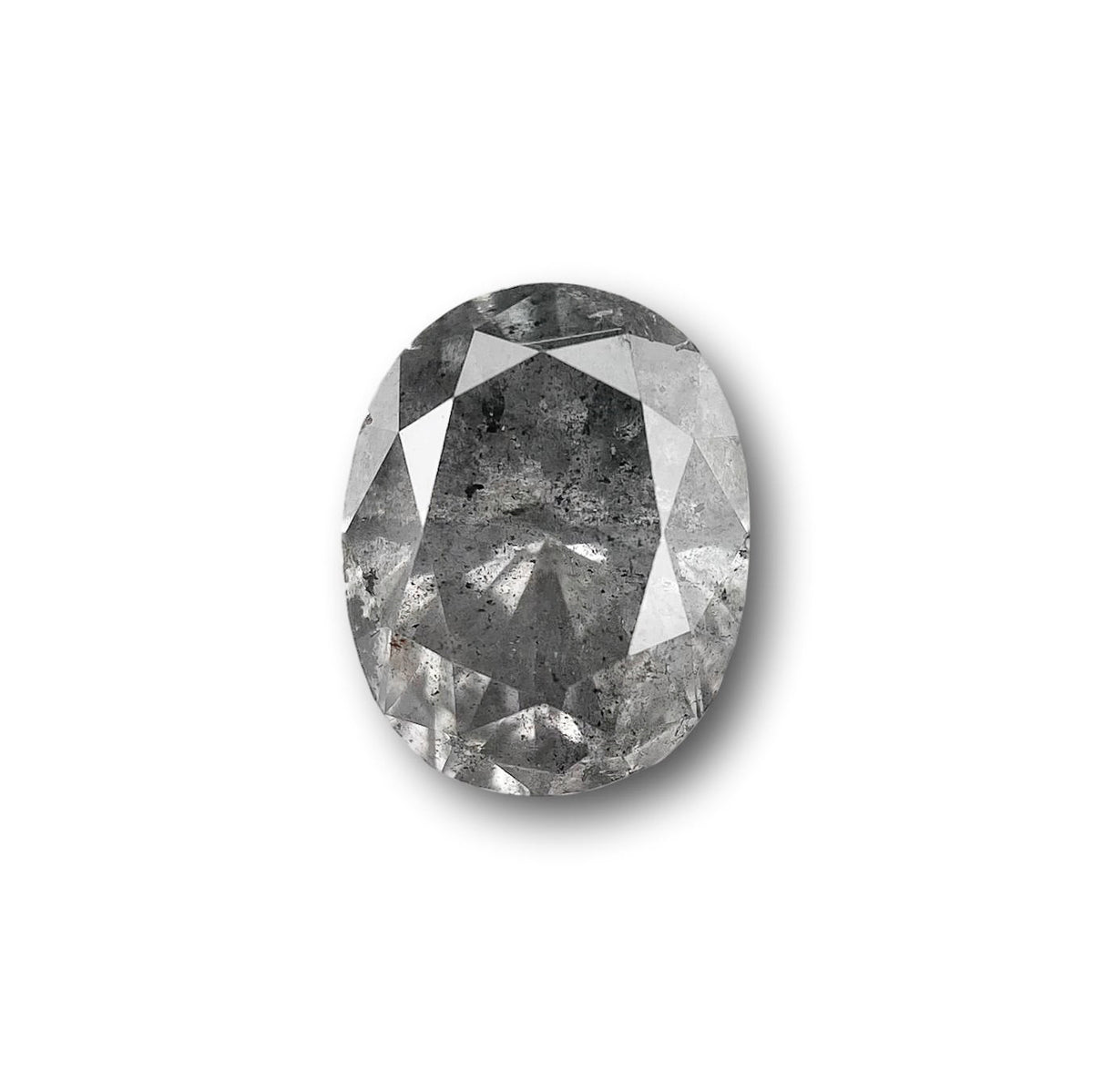1.22ct | Salt & Pepper Oval Shape Brilliant Cut Diamond