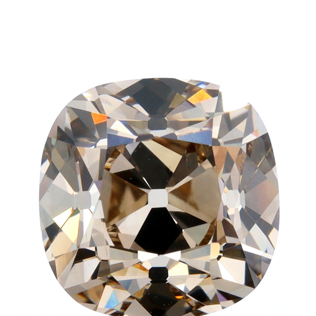 1.49ct | Light Brown VS1 Cushion Shape Old Mine Cut Diamond (GIA) - Modern Rustic Diamond