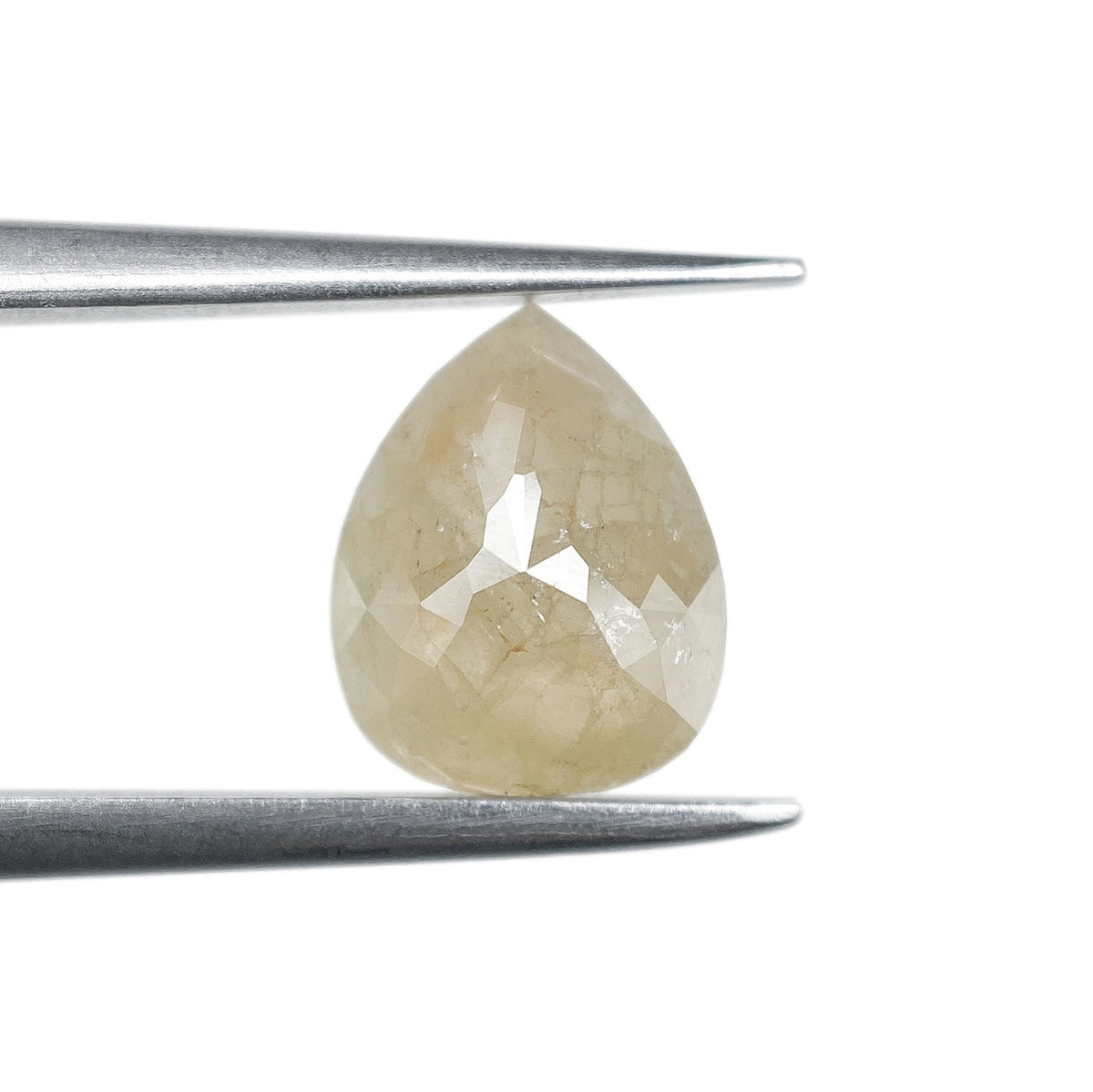 1.49ct | Salt & Pepper Pear Shape Rose Cut Diamond - Modern Rustic Diamond