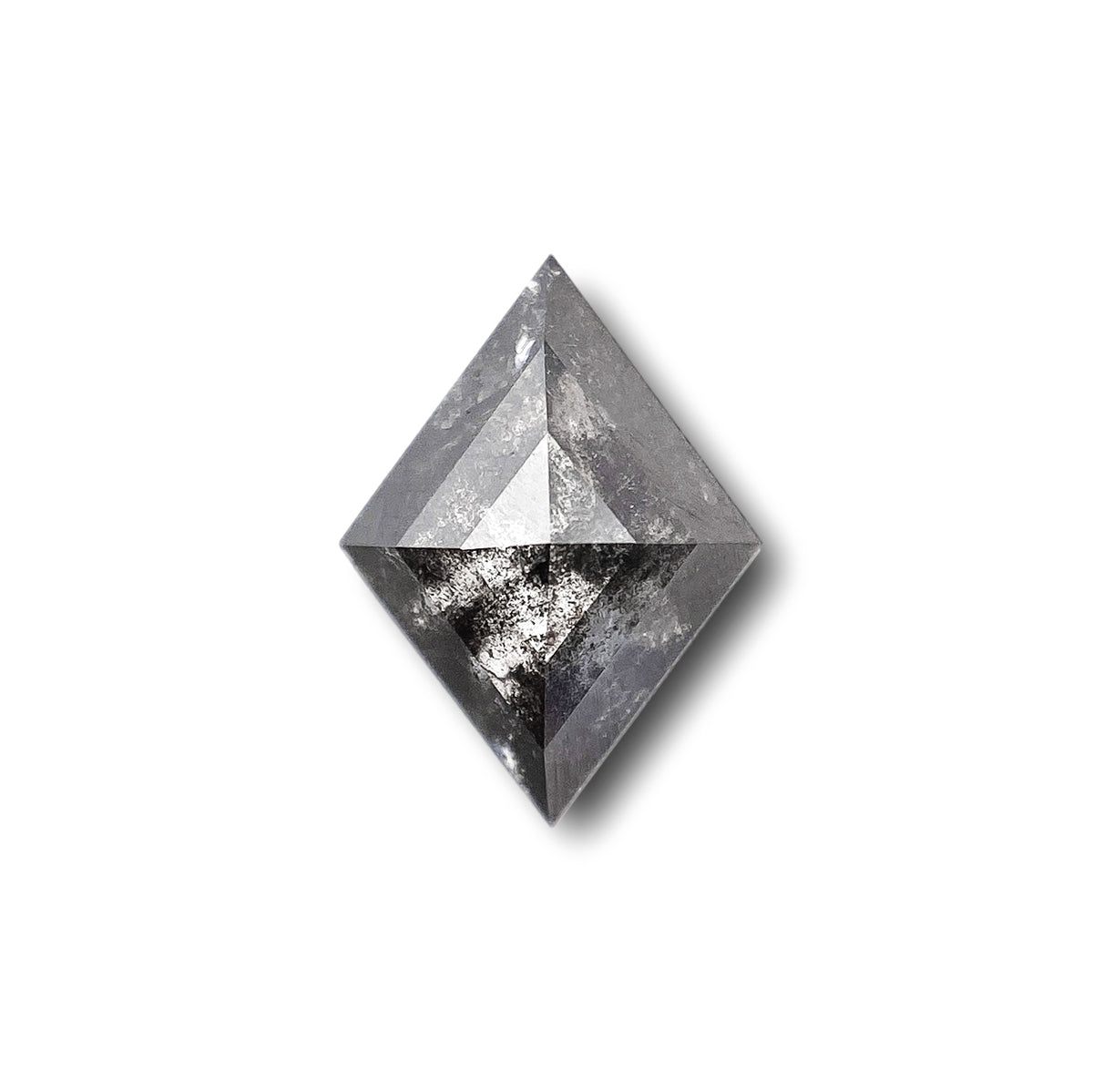 0.83ct | Salt & Pepper Lozenge Shape Step Cut Diamond - Modern Rustic Diamond