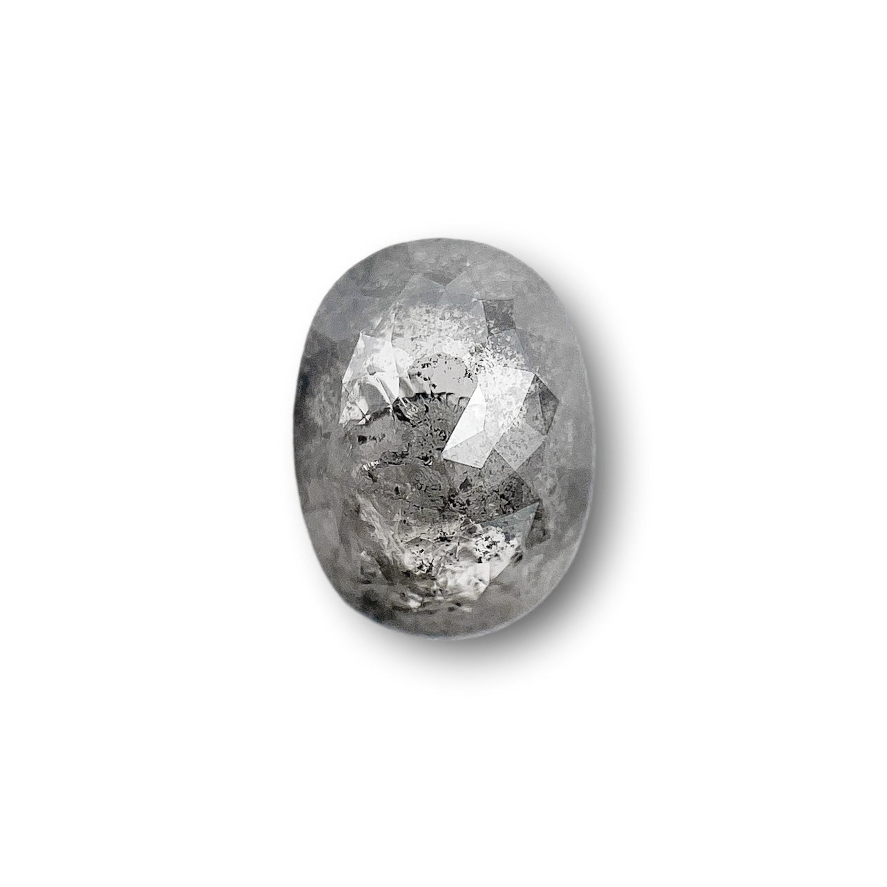 1.02ct | Salt & Pepper Oval Shape Brilliant Cut Diamond - Modern Rustic Diamond